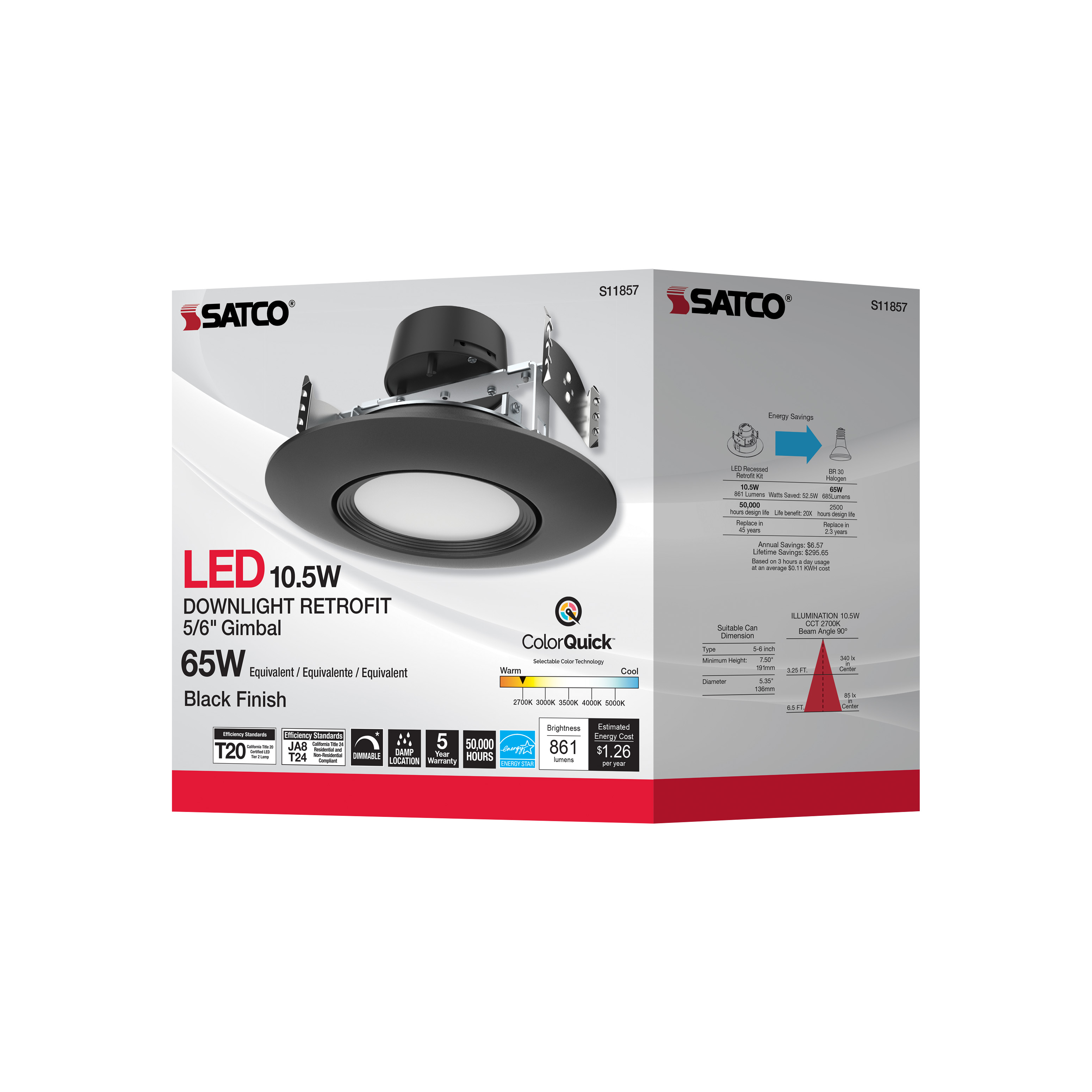 10.5WLED/DIR/5-6/CCT-SEL/120V/ - S11857