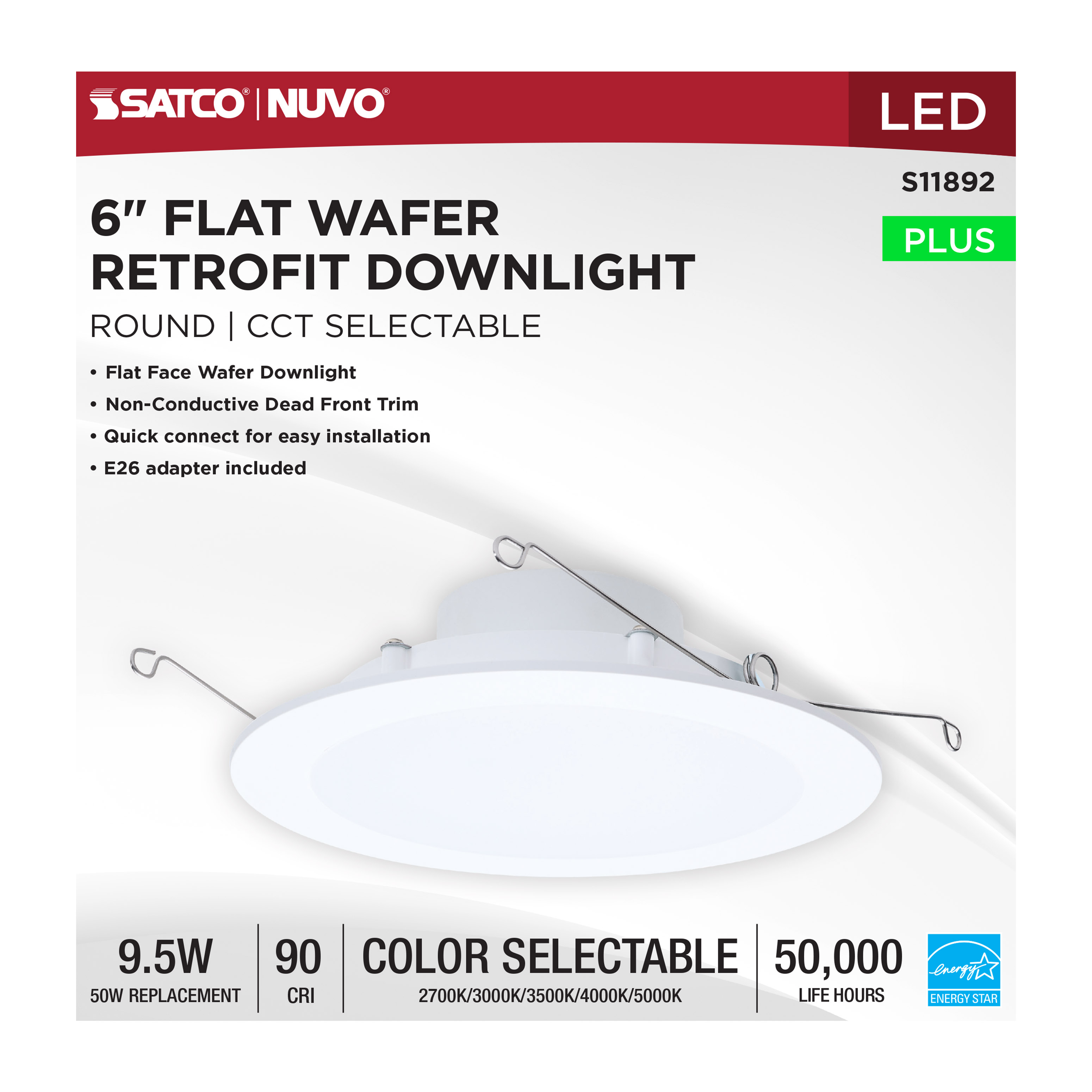 10WLED/DLR/6/CCT-SEL/WF/RND/WH - S11892