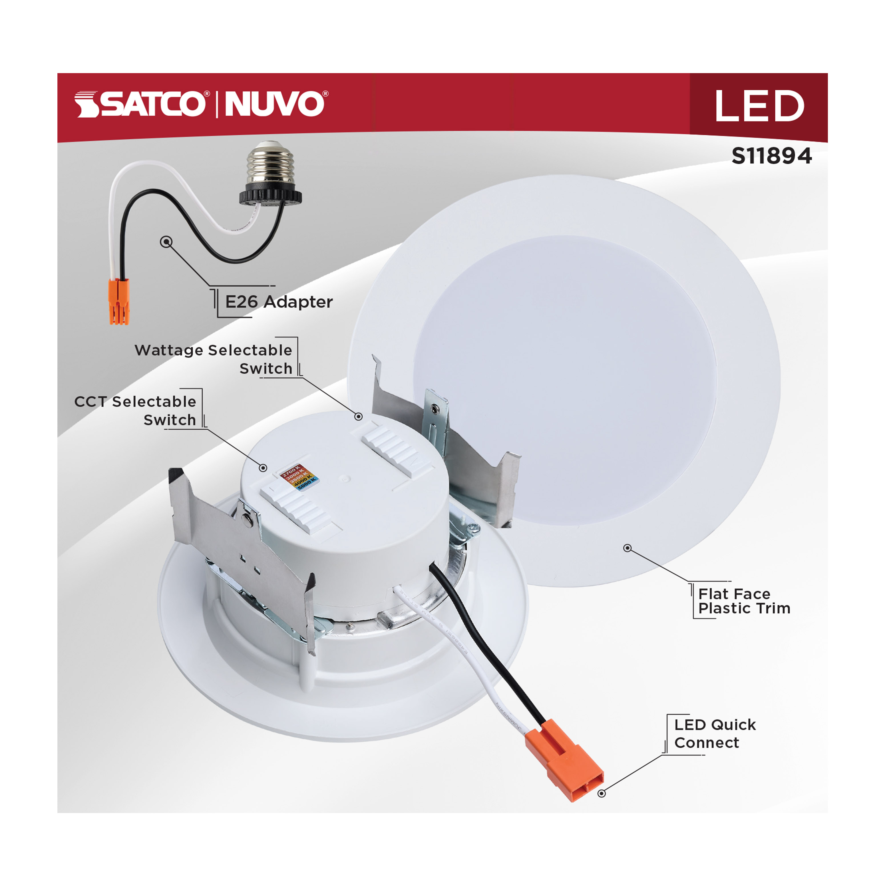 9WLED/DLR/4/FS/WF/RND/WH - S11894