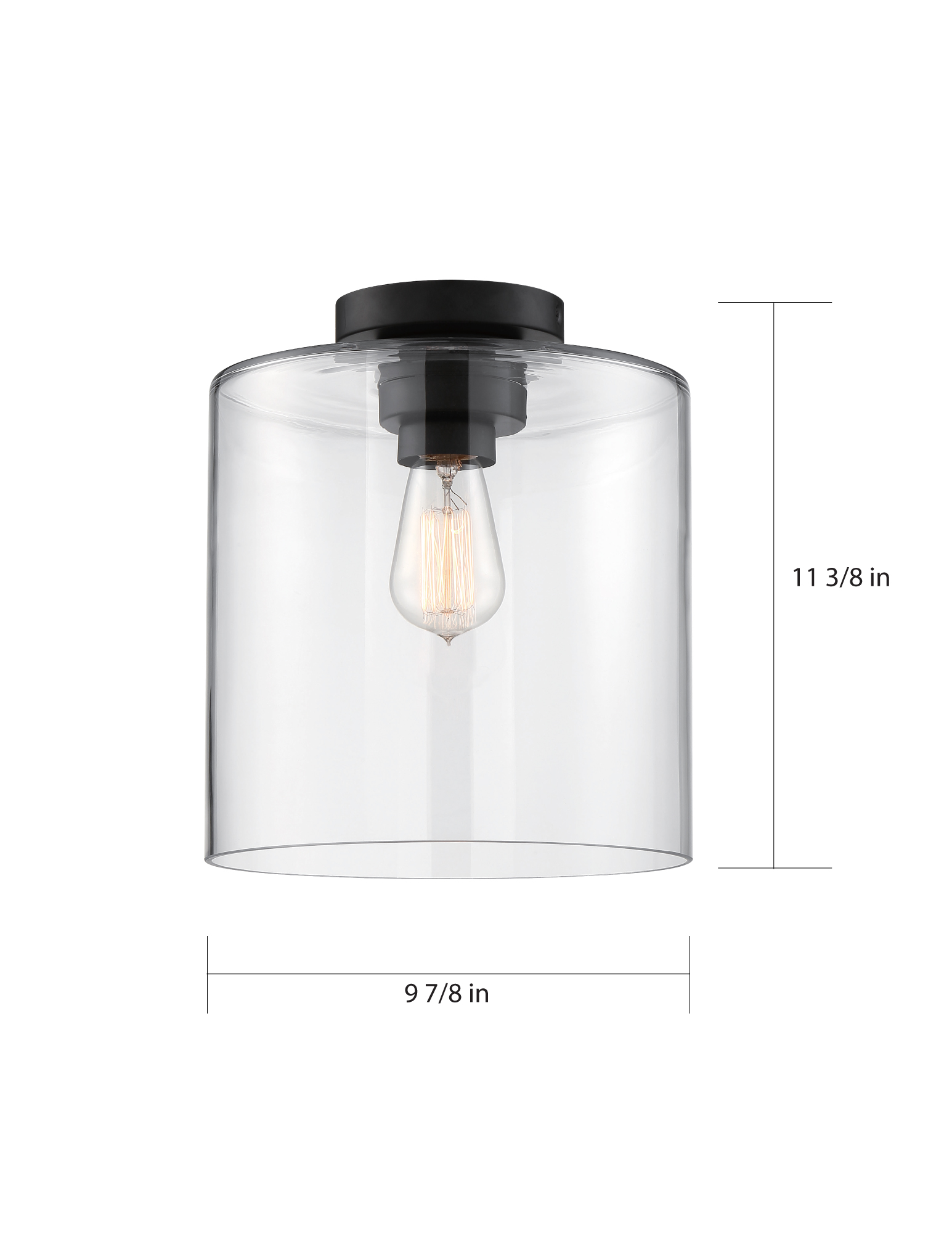 CHANTECLEER 1 LIGHT SEMI FLUSH - 60-6779