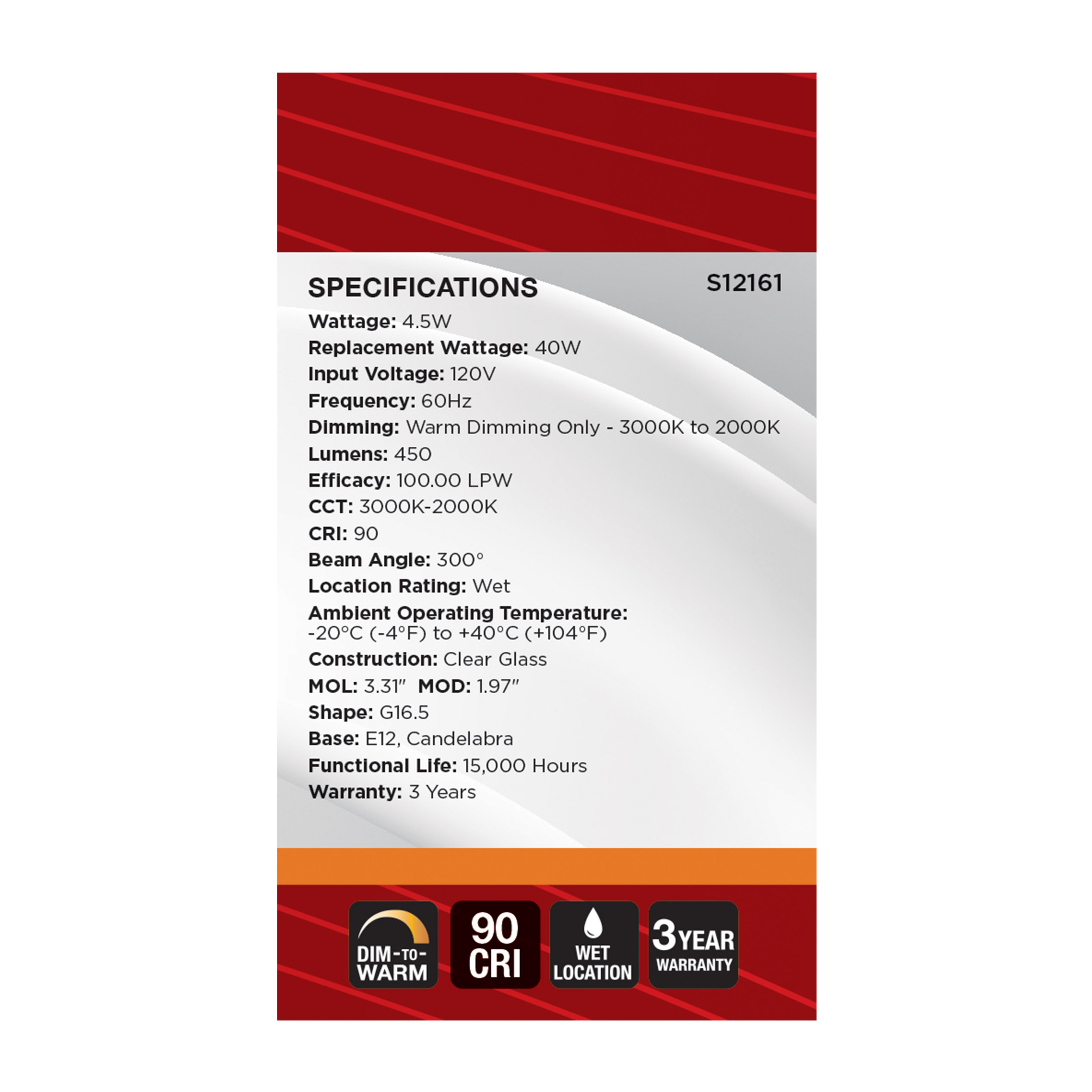 4.5G16.5L/930WD/E12/GCYS - S12161