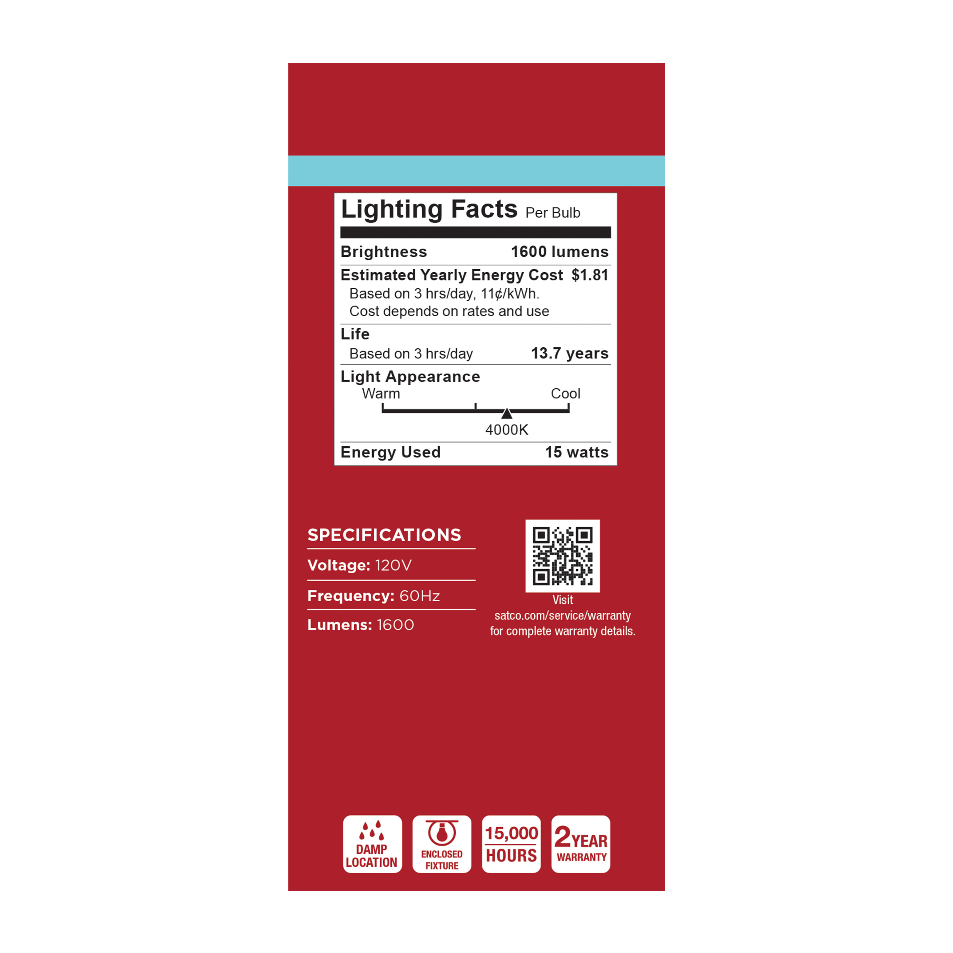 15A19L/840/E26/P/ND/4PK - S14339