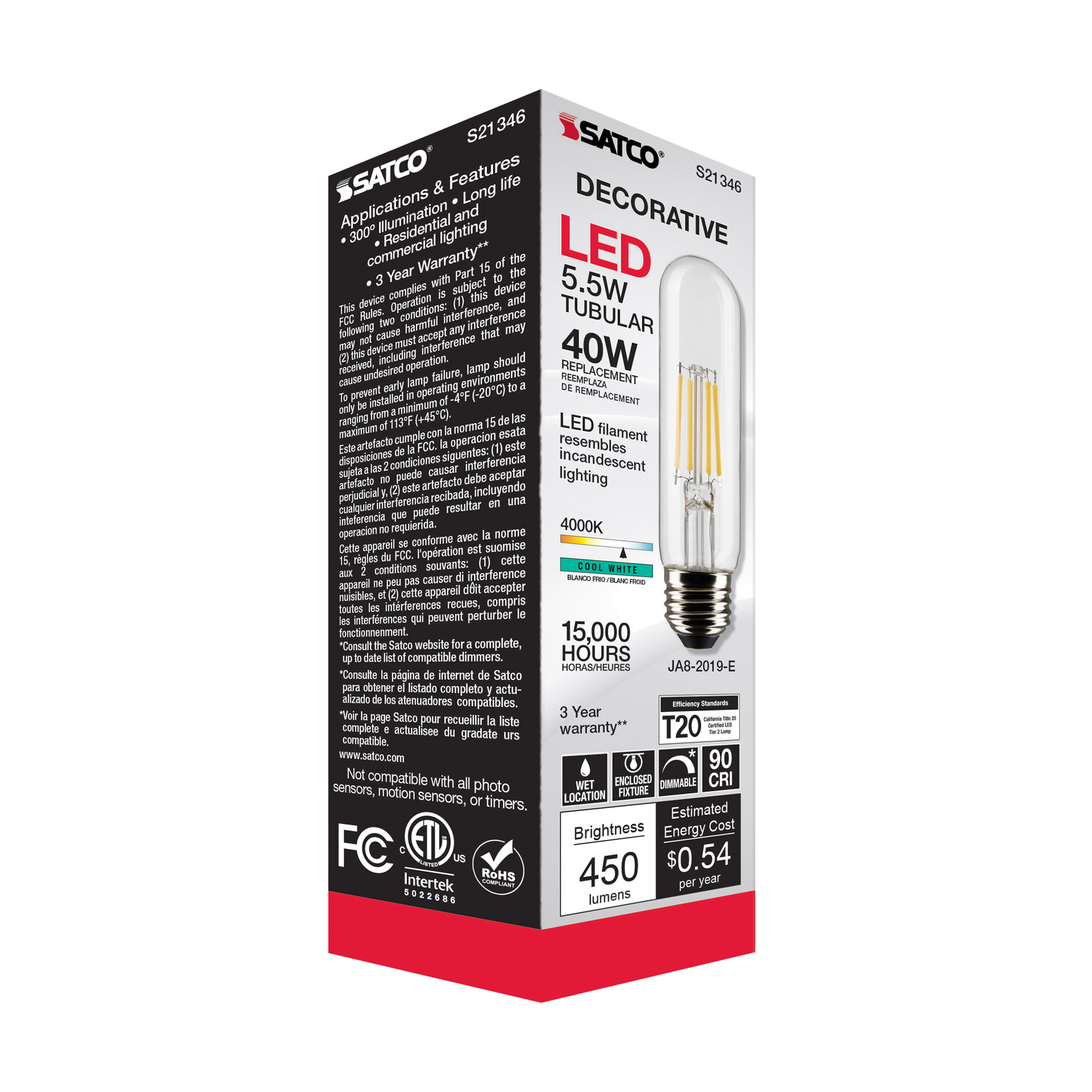 5.5T10/LED/CL/940/120V/E26 - S21346