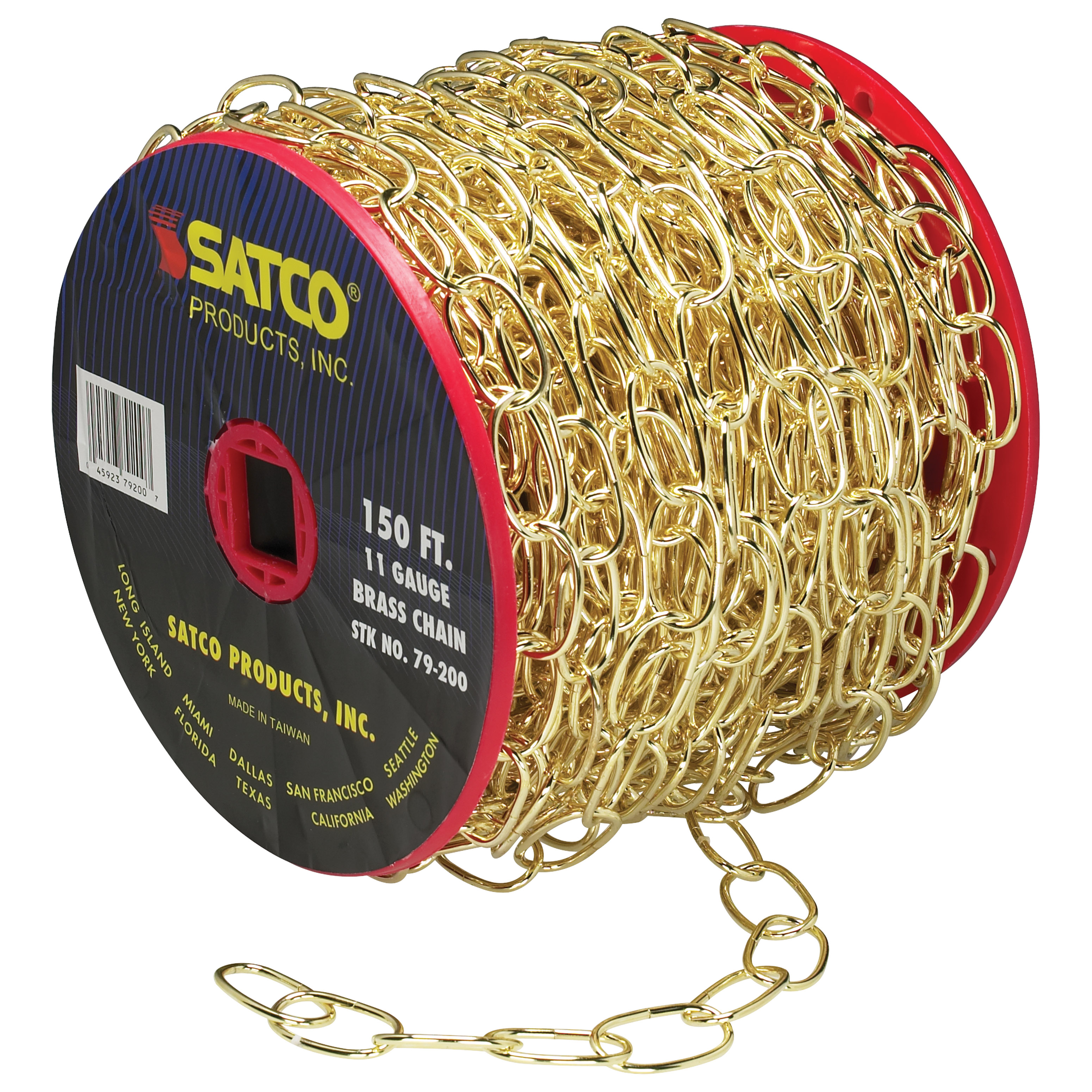 150'REEL BR FIN 11 GAUGE CHAIN - 79-200