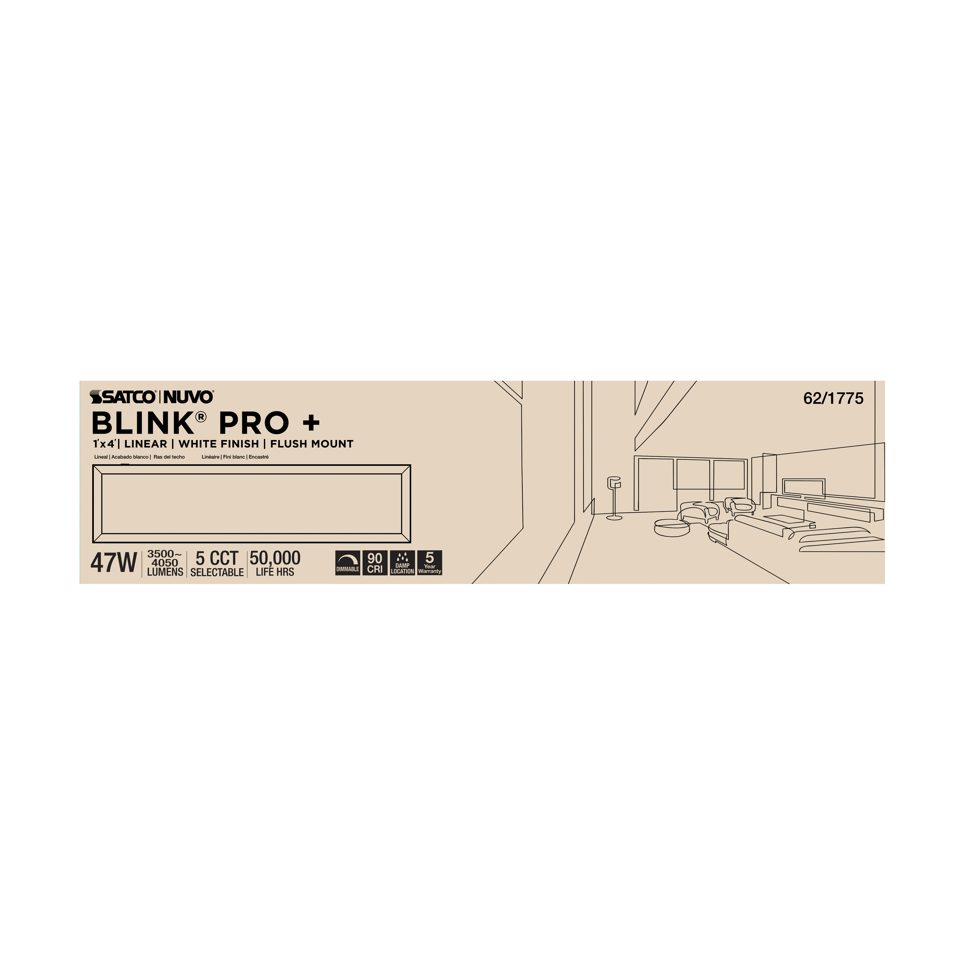 BLINK PRO PLUS 47W 1'X4' - 62-1775