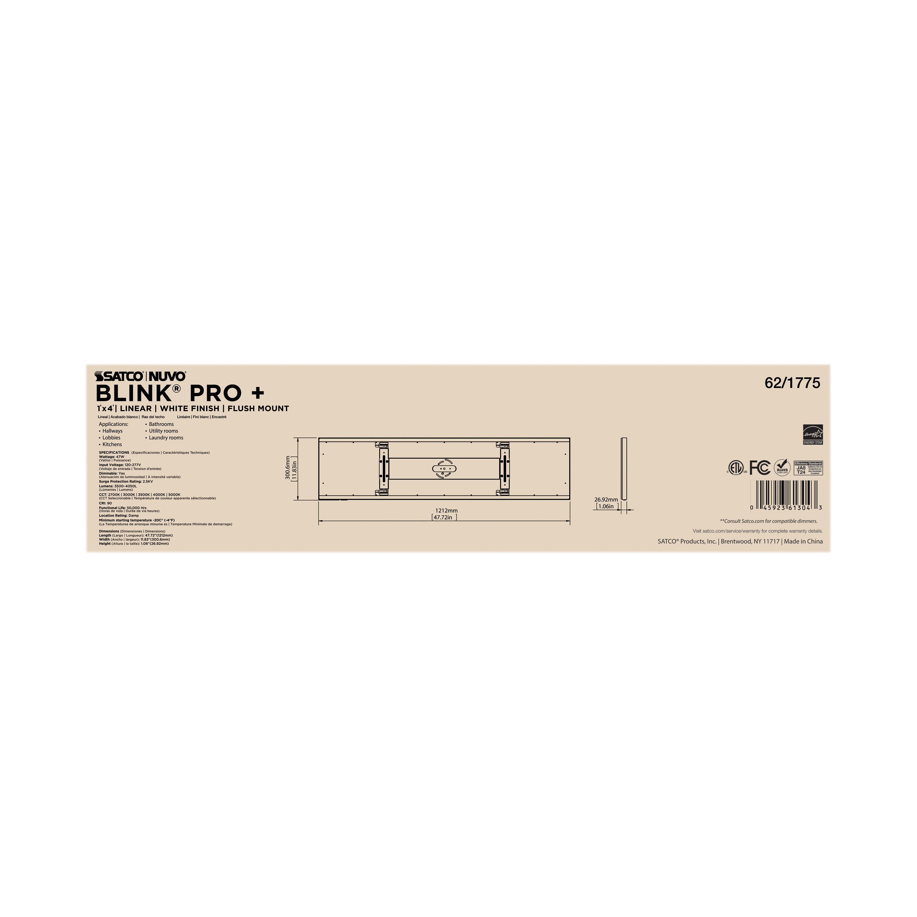 BLINK PRO PLUS 47W 1'X4' - 62-1775