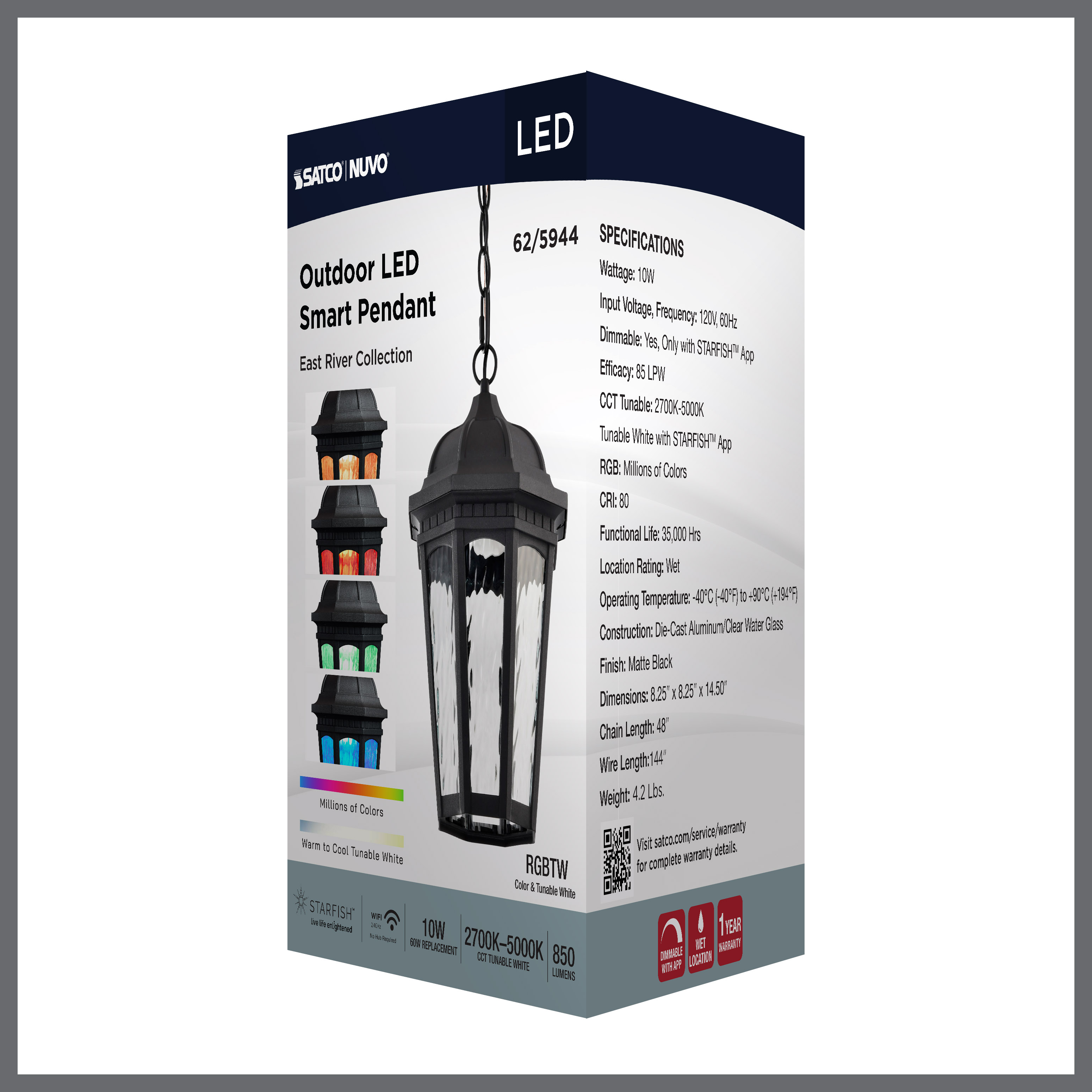 EAST RIVER 1LT OUTDOOR HANGING - 62-5944