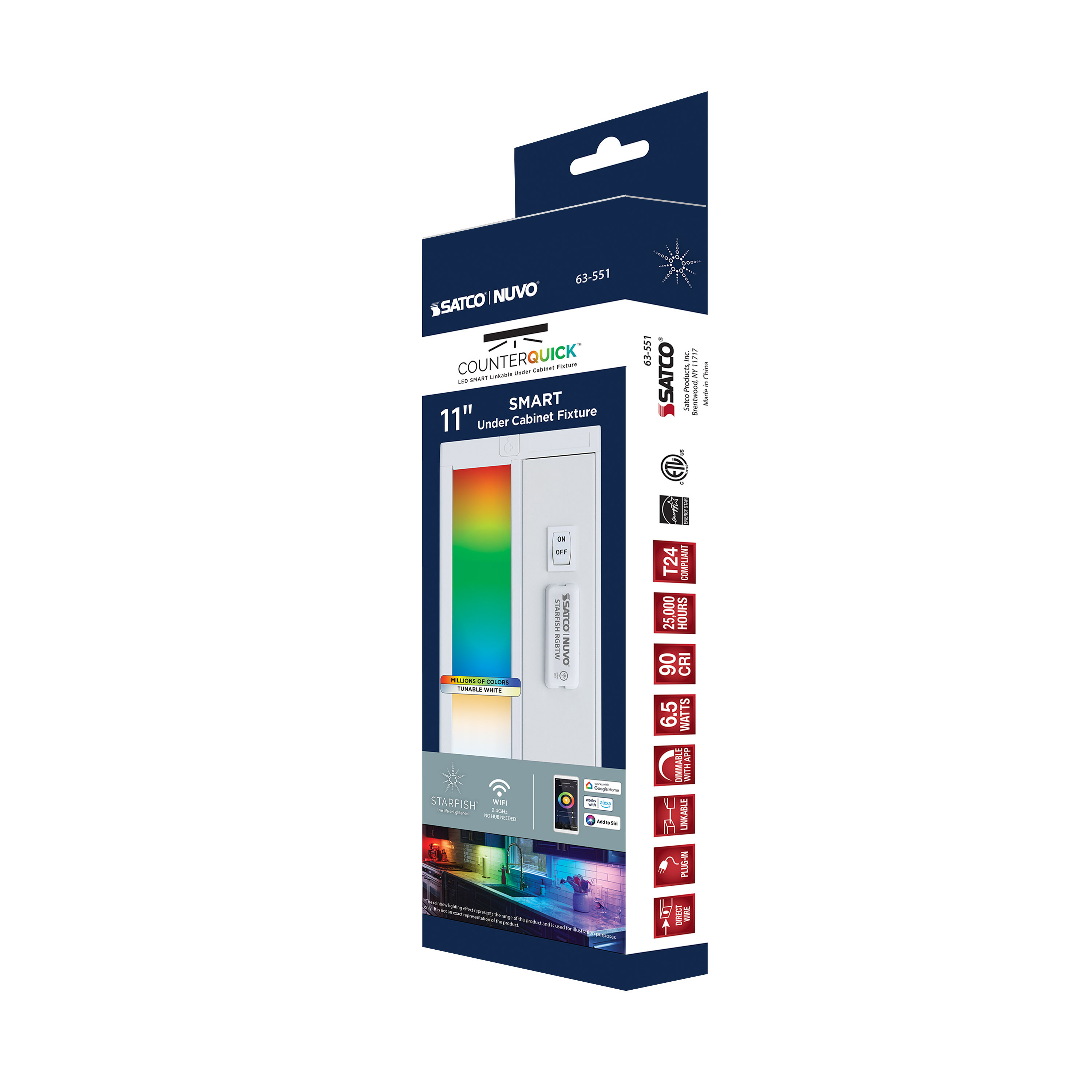 UNDER CAB LED RGB 11" - WH - 63-551