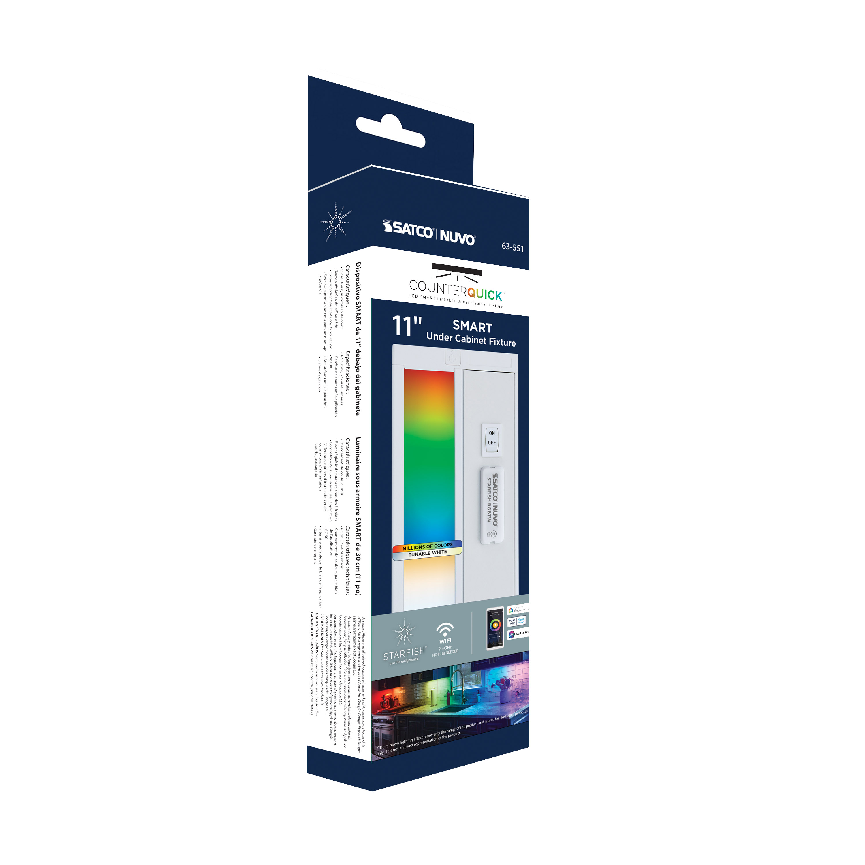 UNDER CAB LED RGB 11" - WH - 63-551