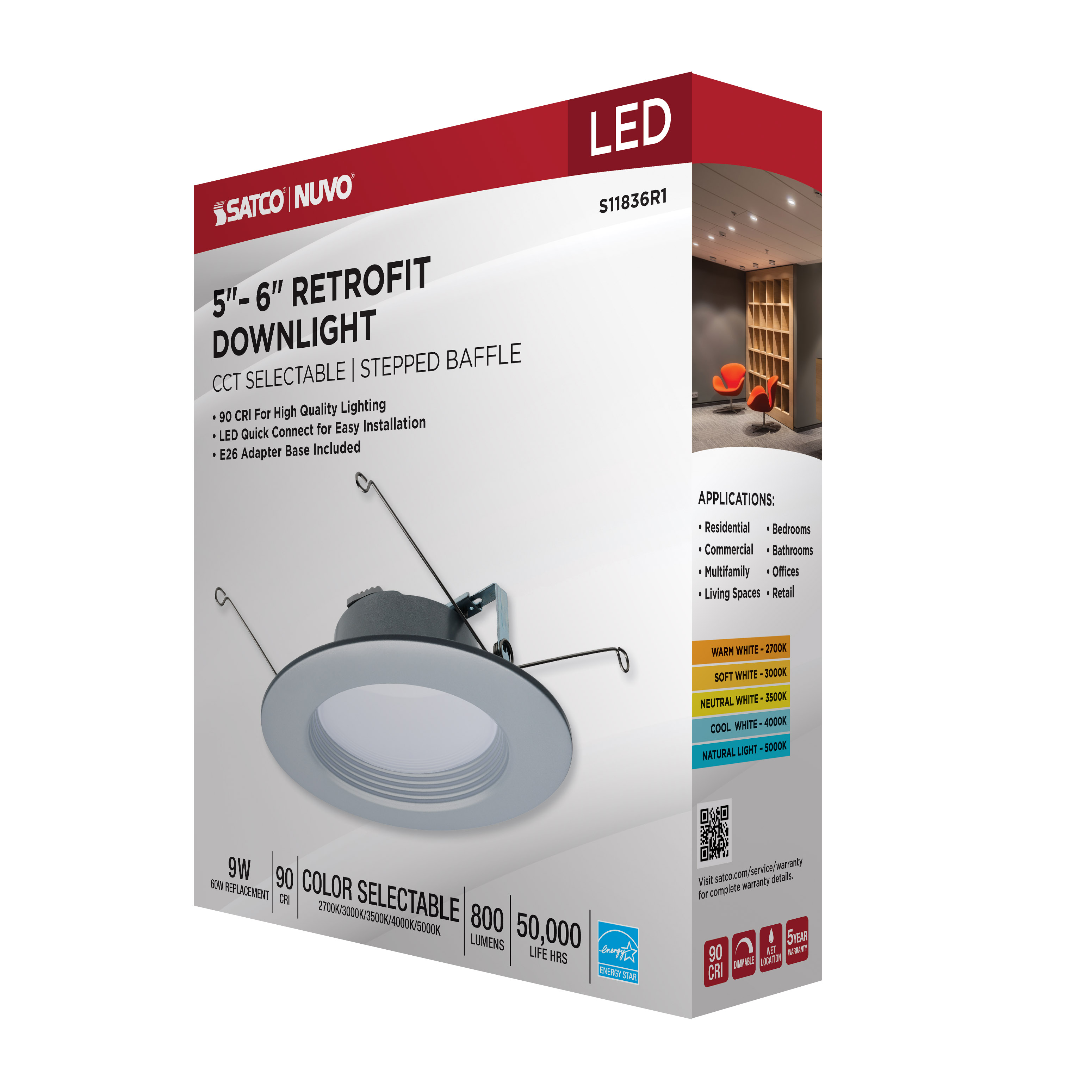 9WLED/DLR/5-6/CCT-SEL/RD/BN - S11836R1