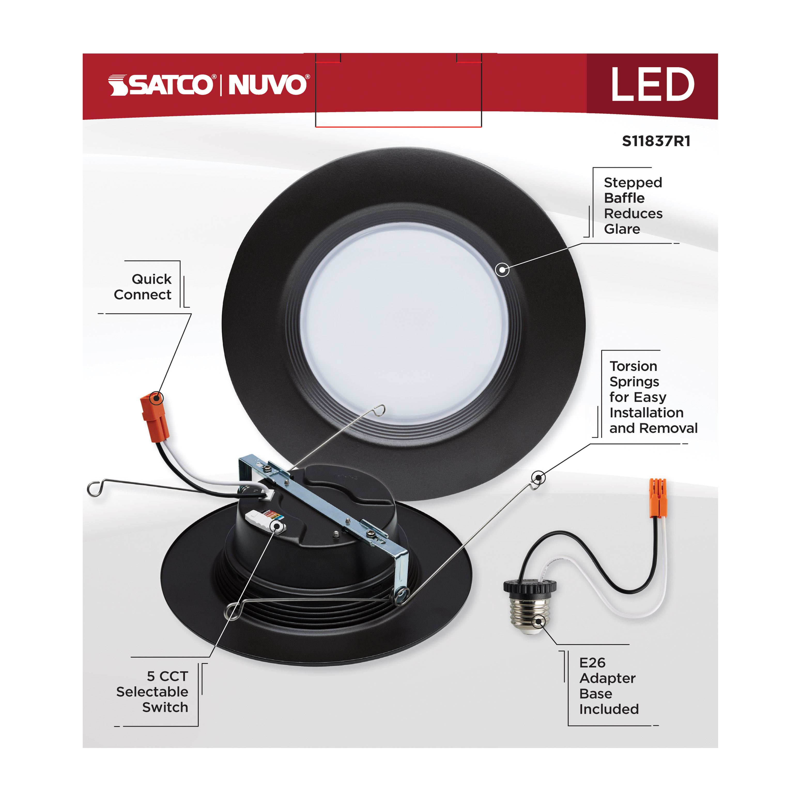 9WLED/DLR/5-6/CCT-SEL/RD/BZ - S11837R1