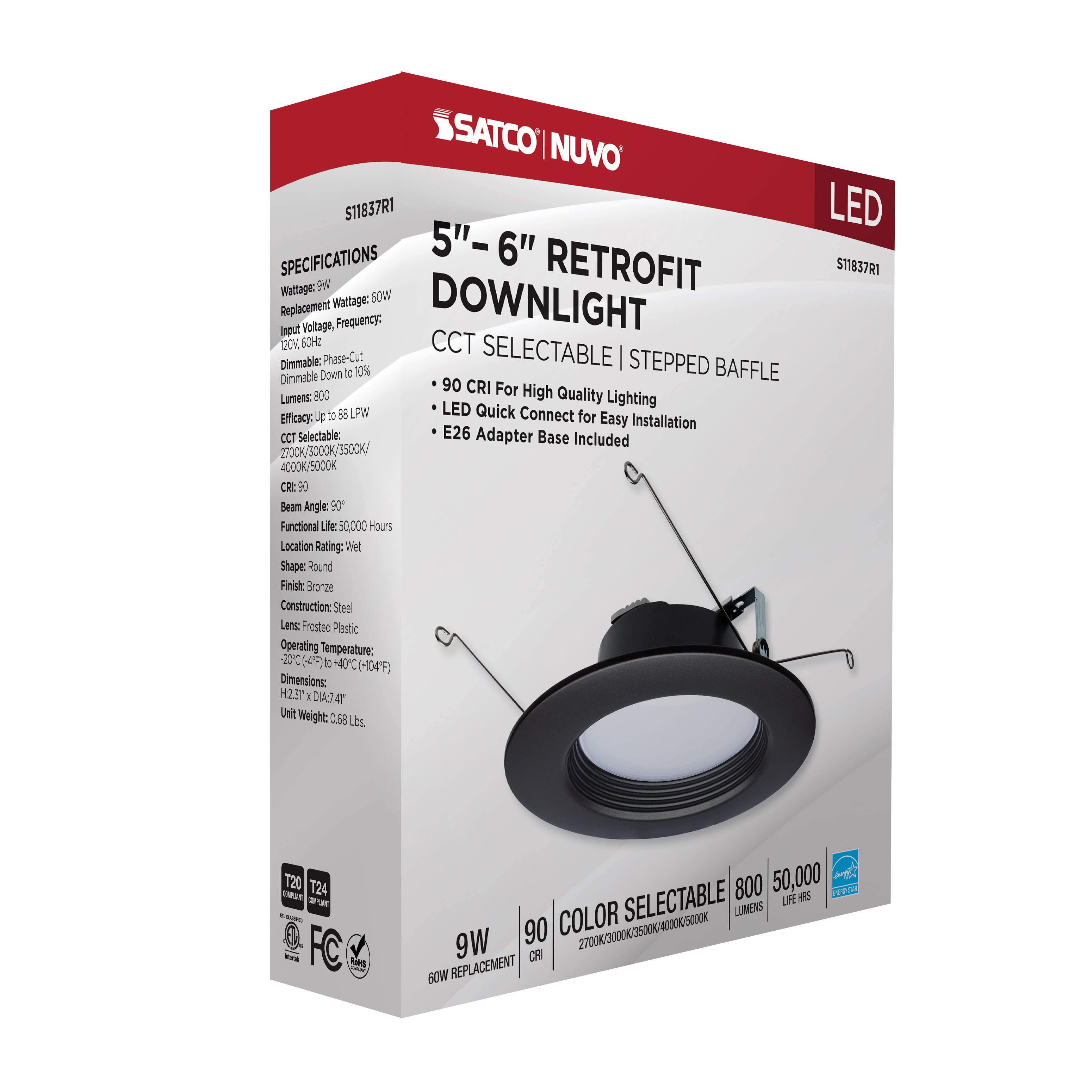 9WLED/DLR/5-6/CCT-SEL/RD/BZ - S11837R1