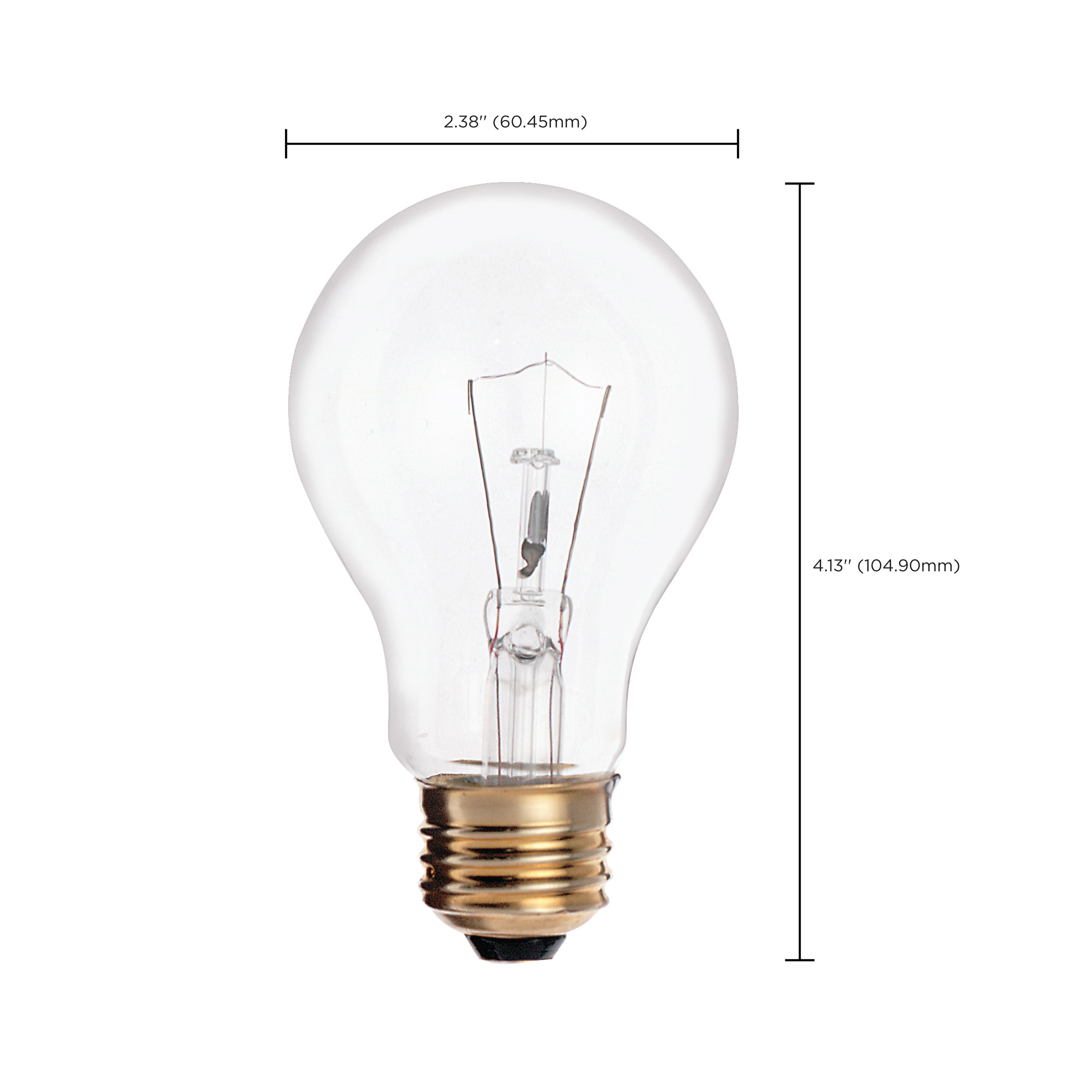 25W A19 CLEAR STD BULB 130V - S3940