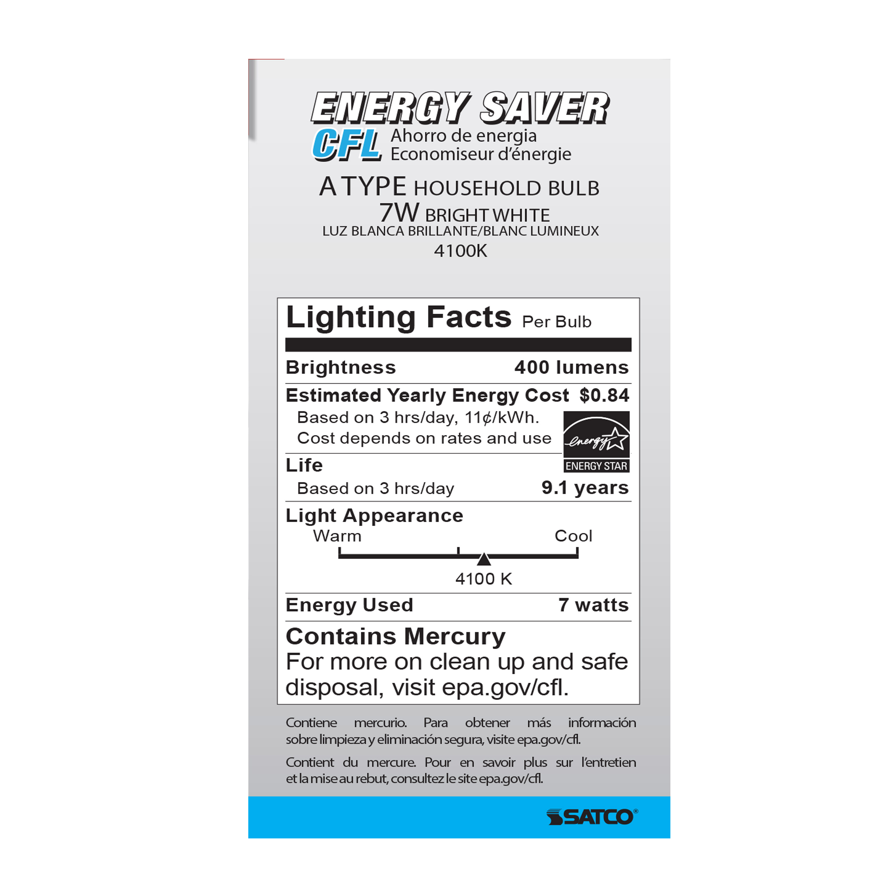 7A19/E26/4100K/120V/1PK - S7282