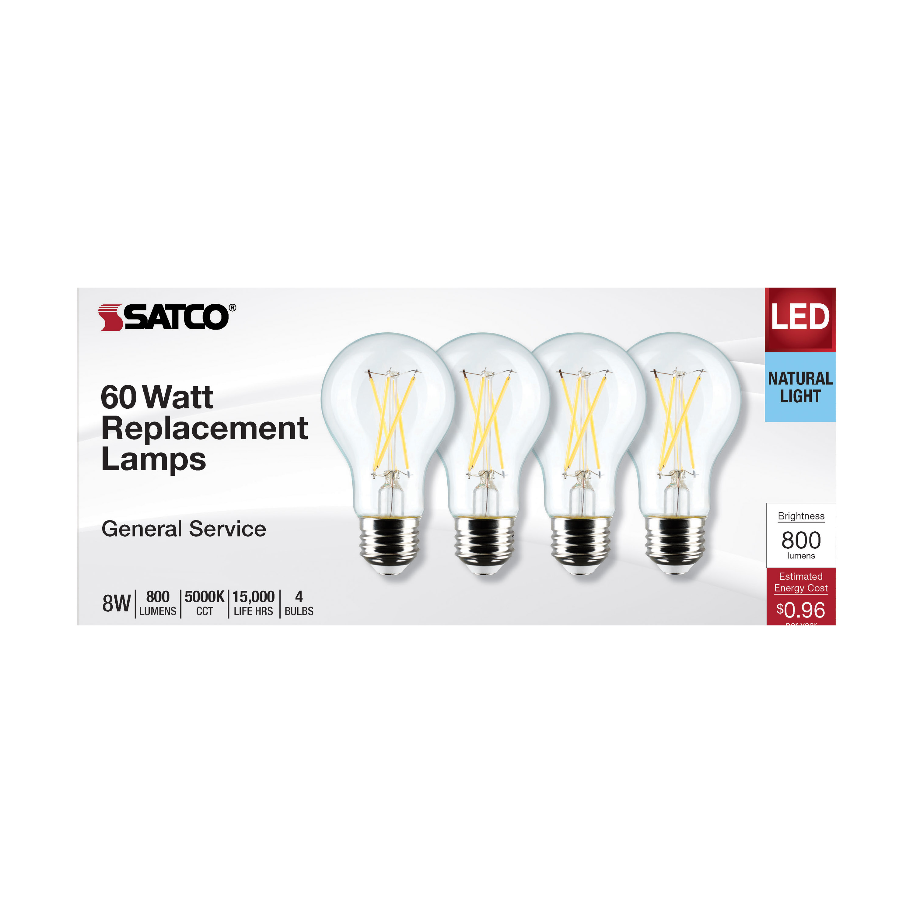 8A19/CL/LED/E26/950/4PK/120V - S12465