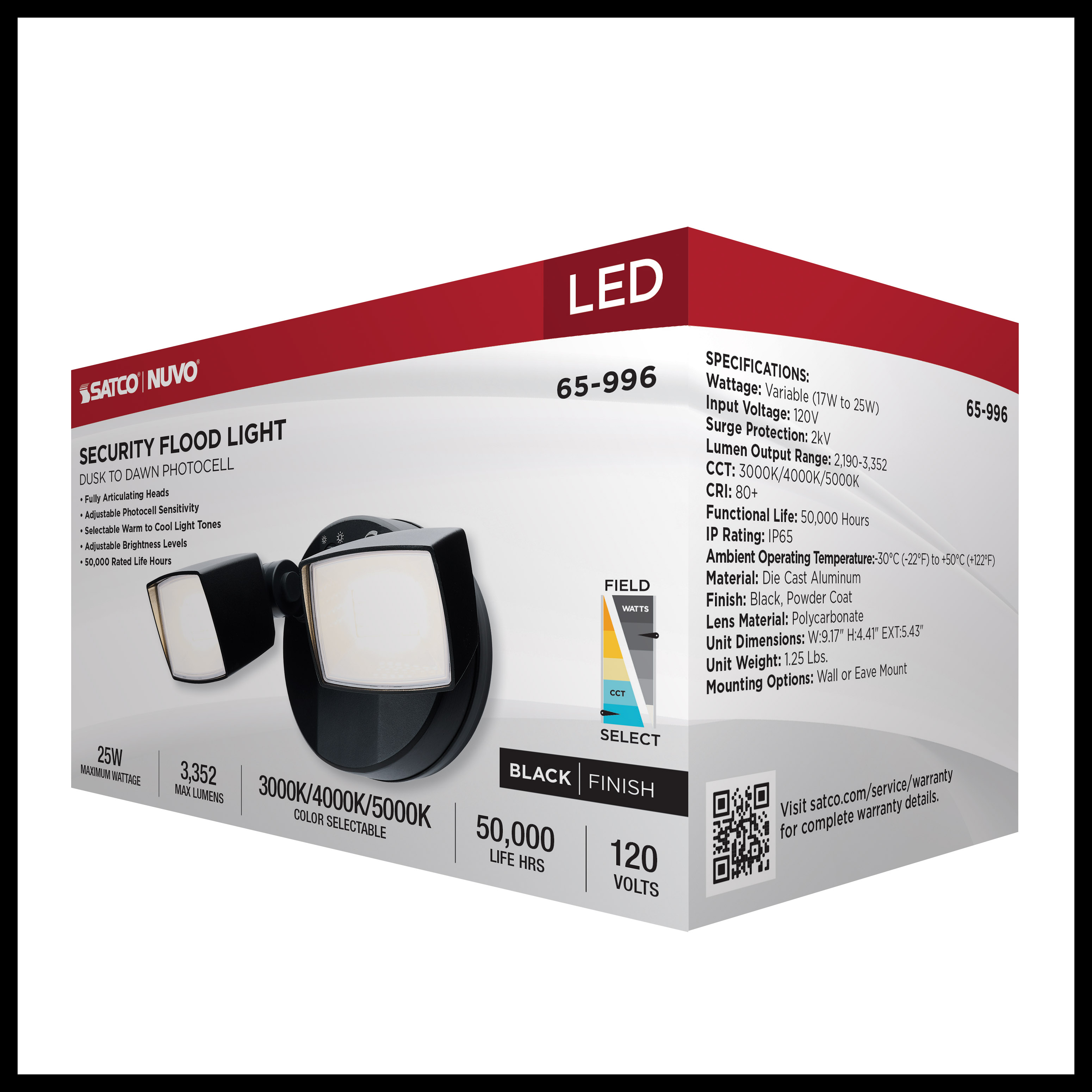 LED 2 HEAD SECURITY FLOOD - 65-996