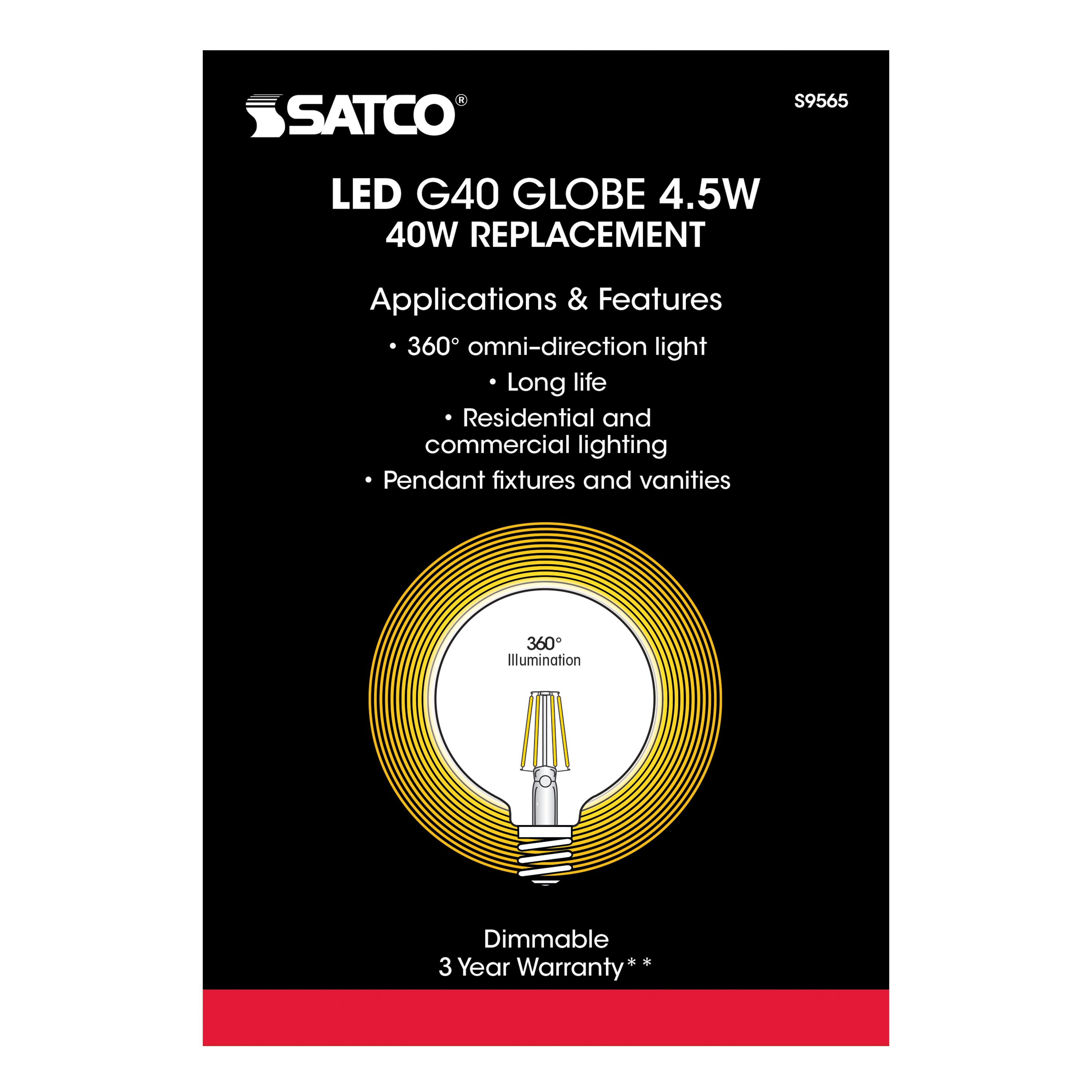 5.5G40/CL/LED/E26/27K/120V - S9565
