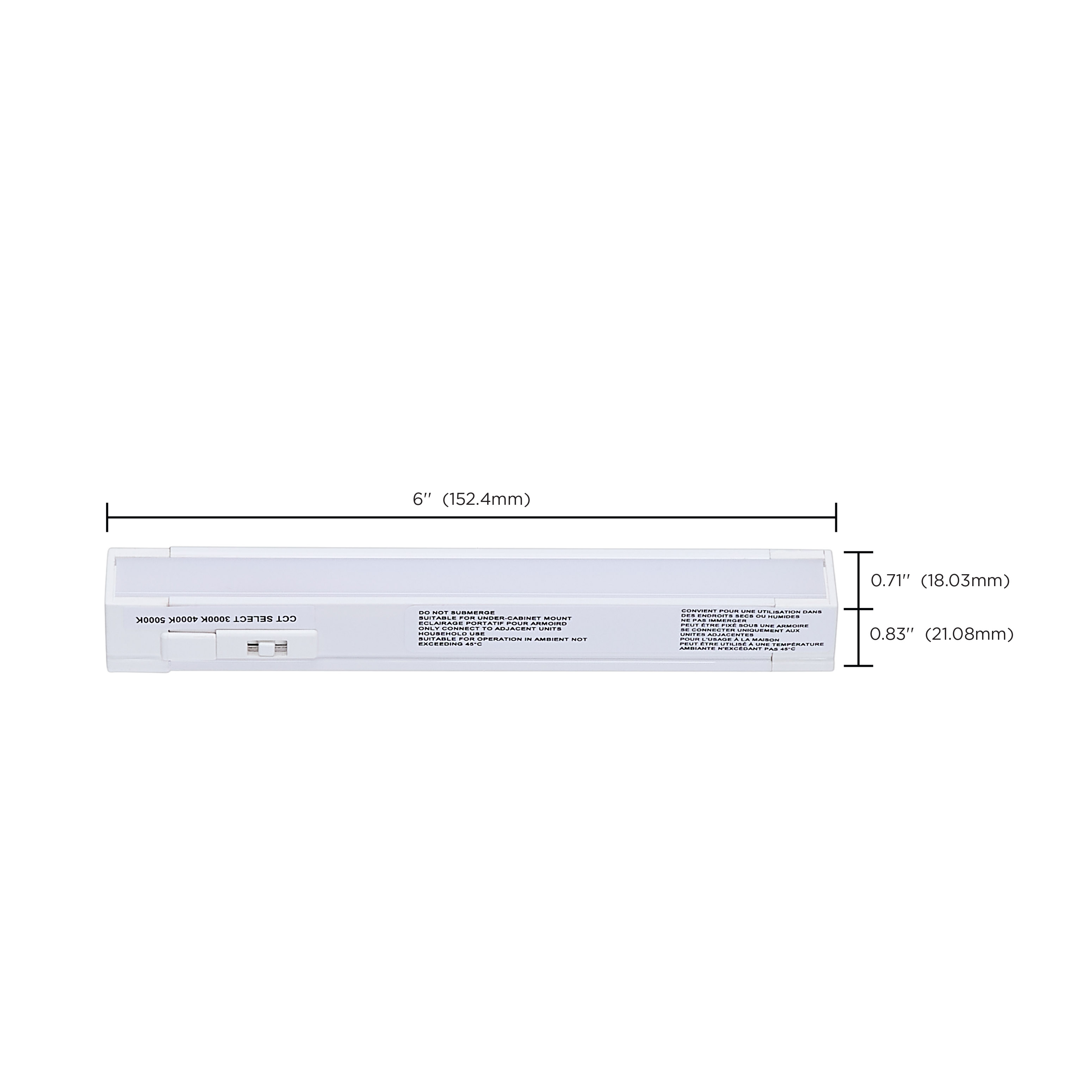 2W 6" CCT SEL LED UNDERCABINET - 63-401
