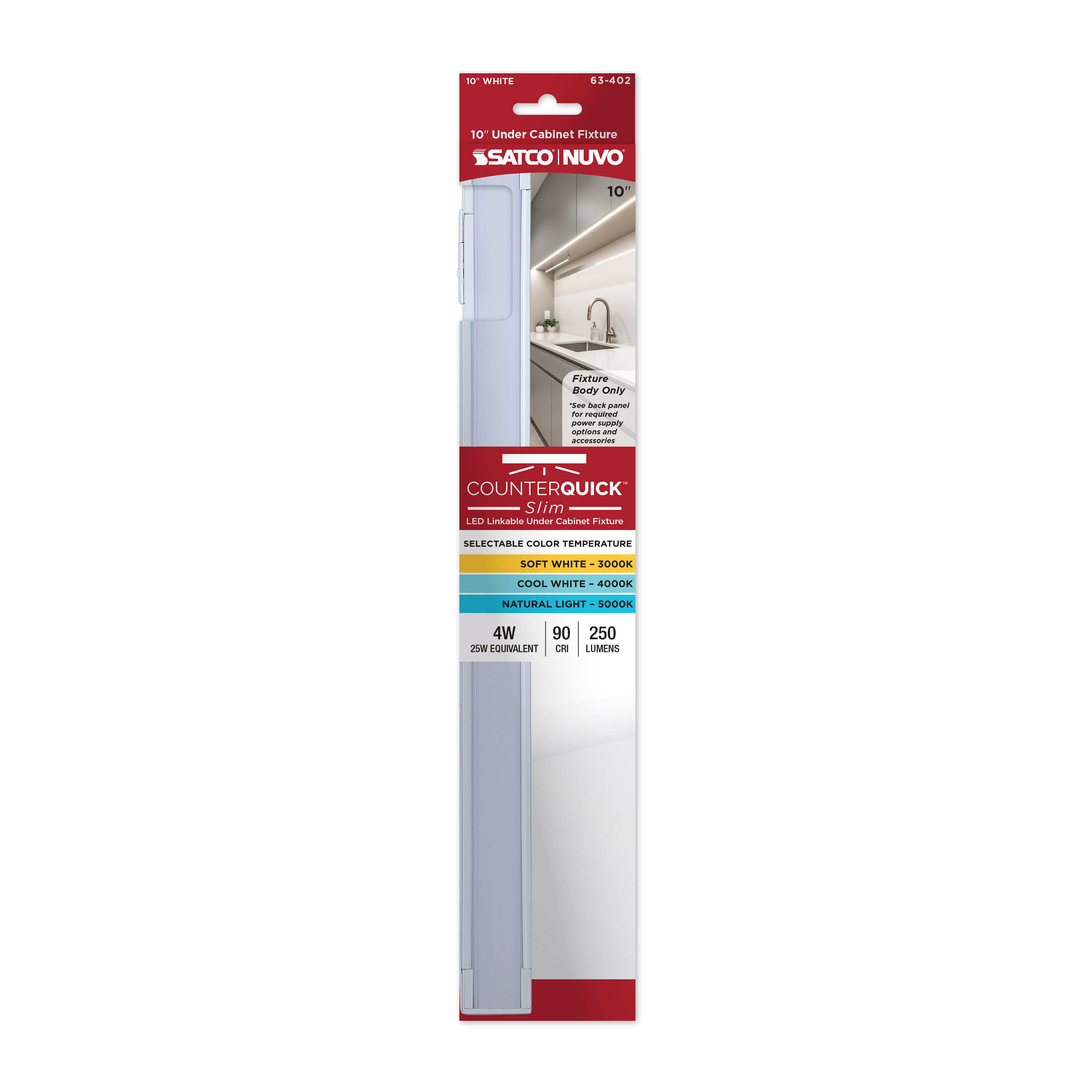 4W 10" CCT SEL LED UNDERCABINE - 63-402