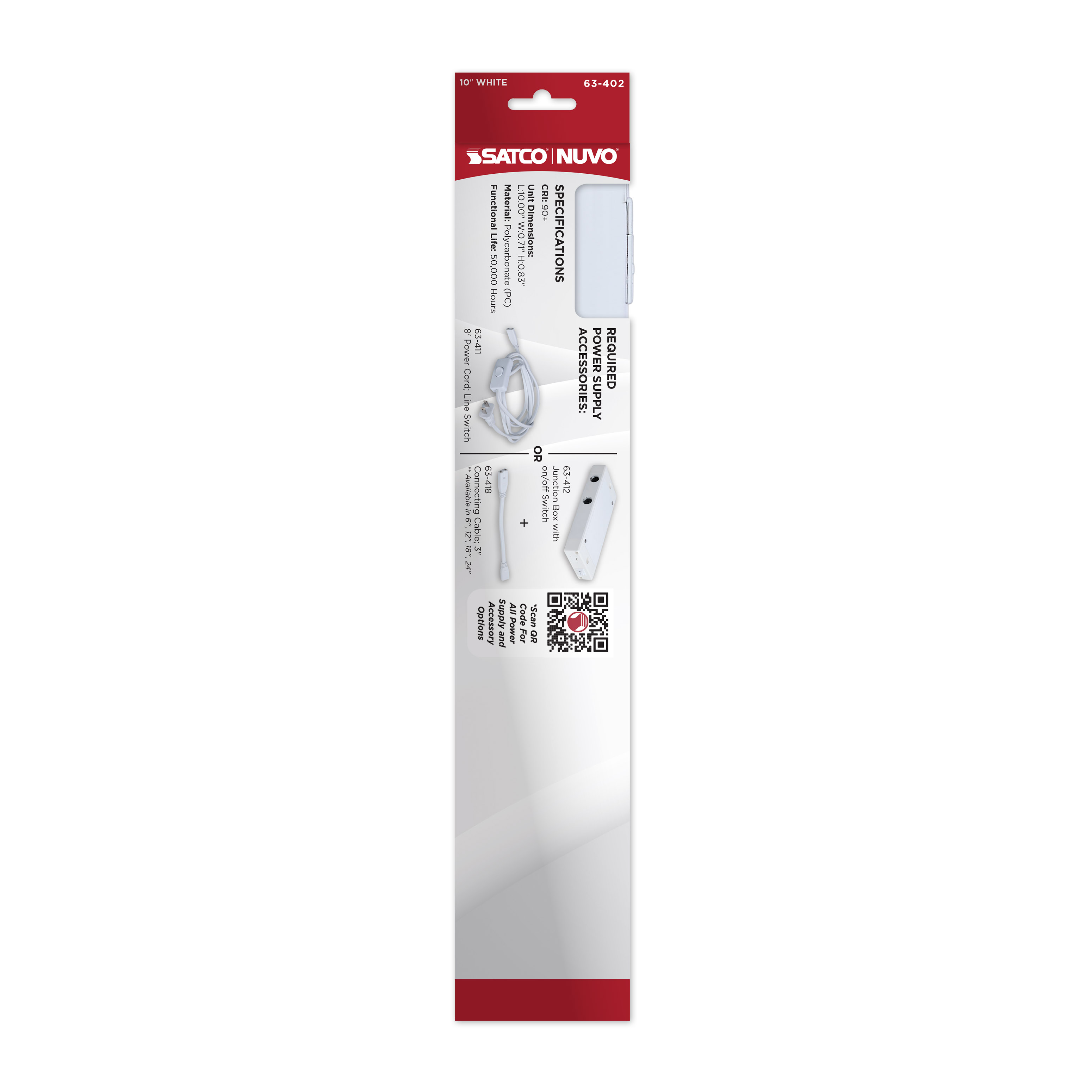 4W 10" CCT SEL LED UNDERCABINE - 63-402