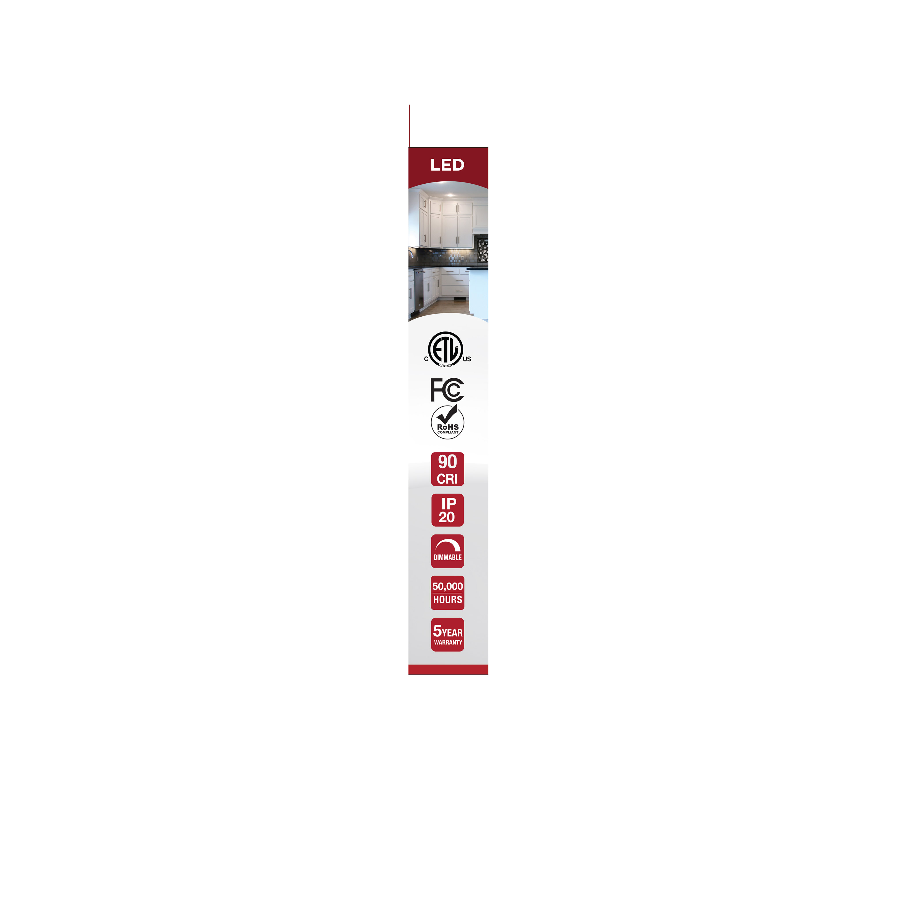 UNDER CAB LED 3CCT 8"-DK BRZ - 63-520