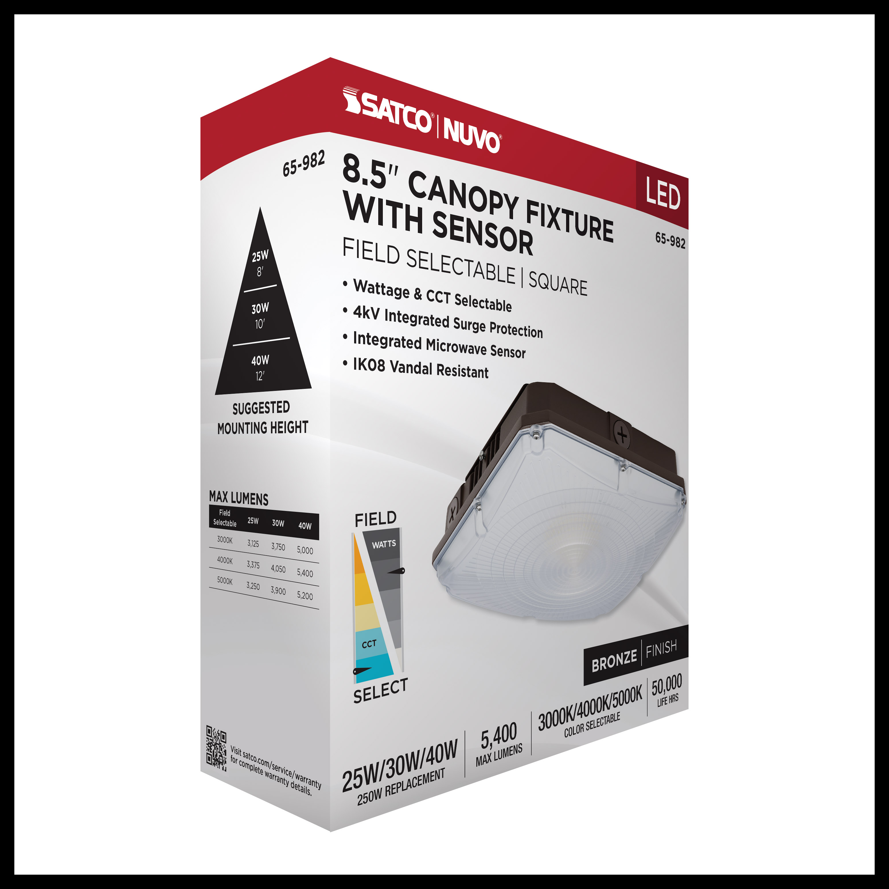 8.5" LED CANOPY W/SENSOR - 65-982