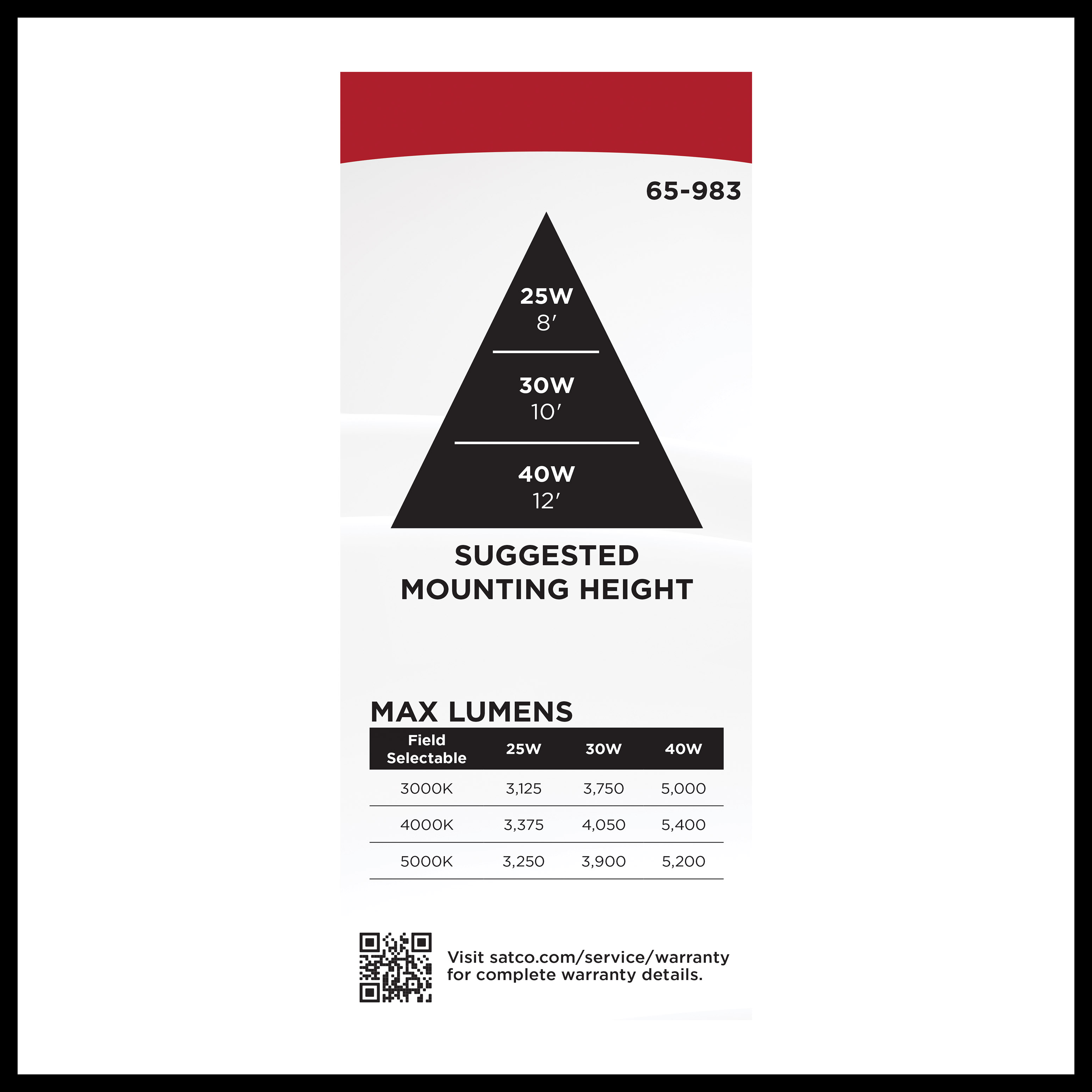 10" LED CANOPY W/SENSOR - 65-983