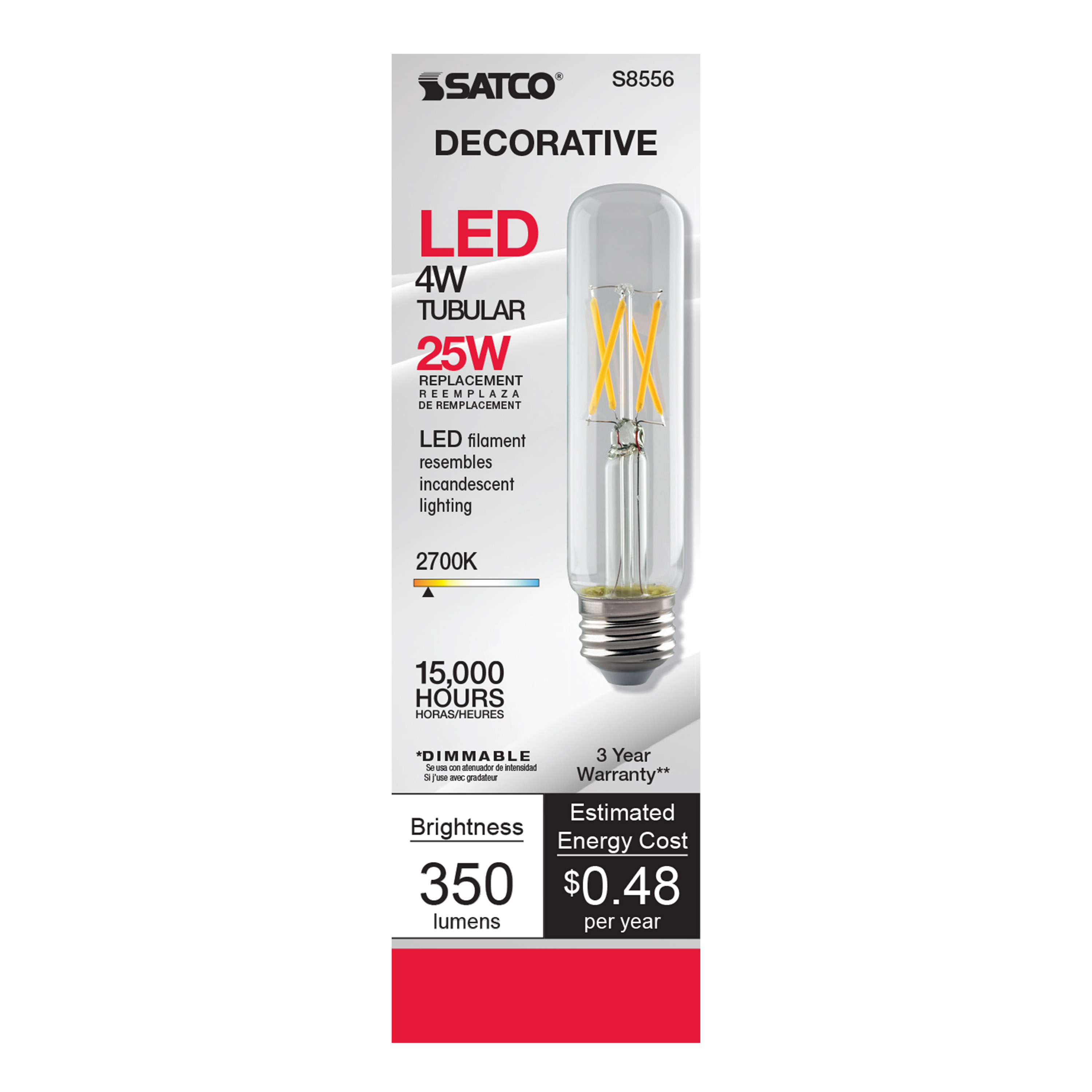4T10/LED/E26/27K/120V - S8556