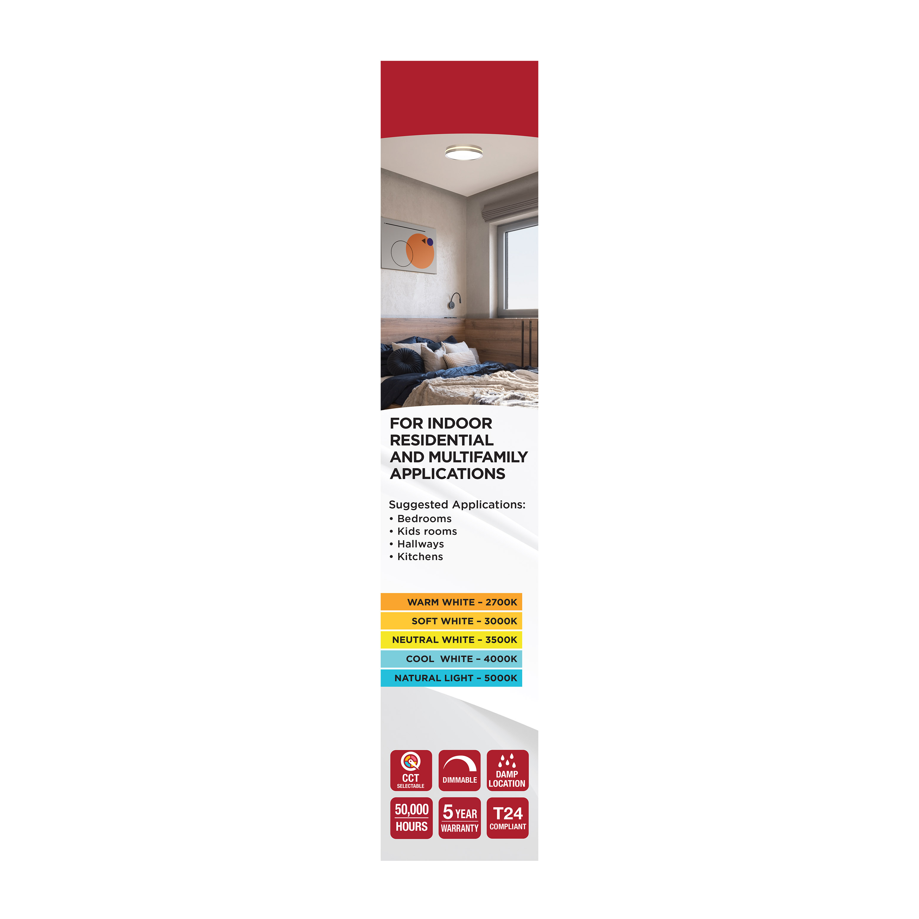 15" SURFACE MOUNT W/NIGHTLIGHT - 62-1693