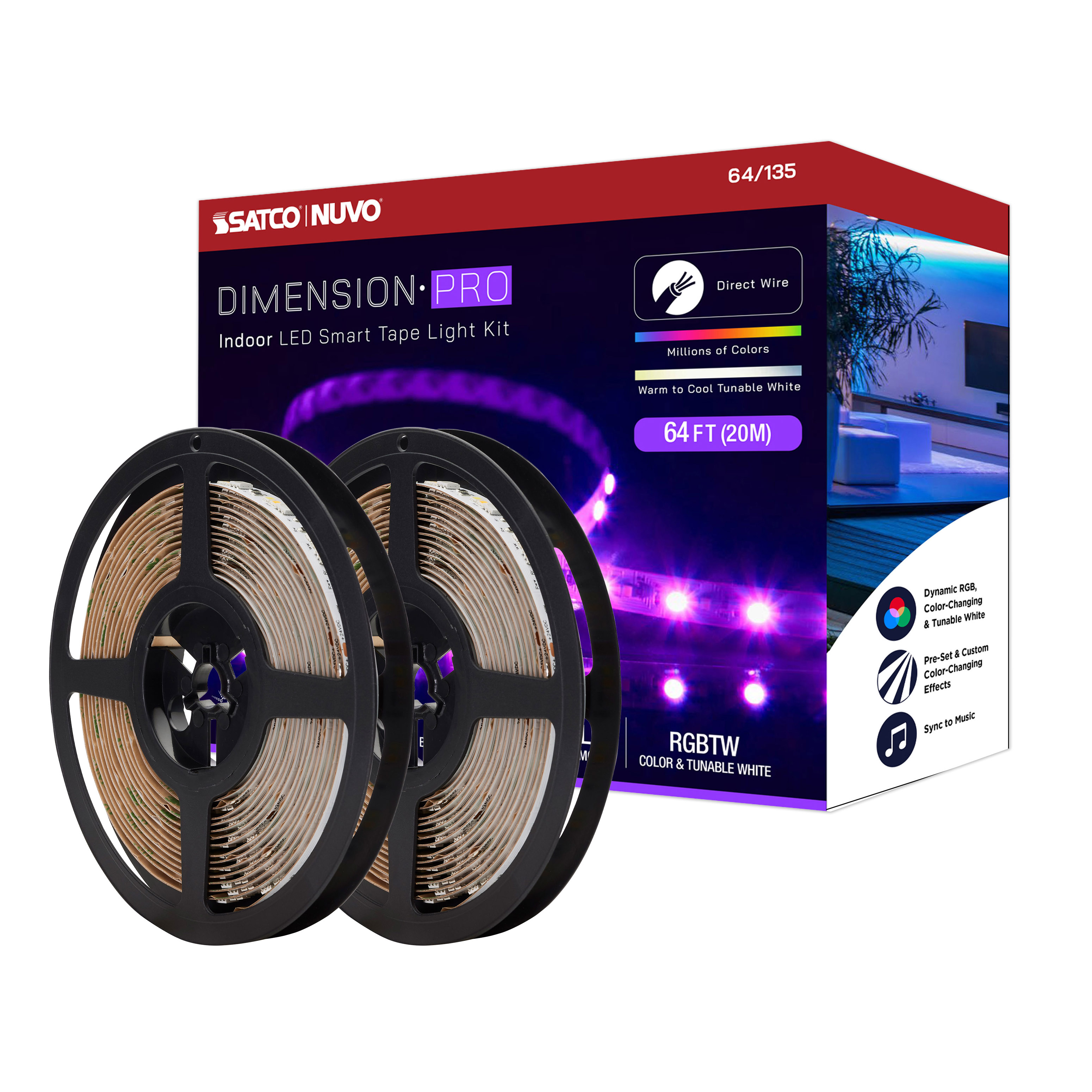 TAPE/RGBTW-HO/IP20/JBOX/SF/64' - 64-135