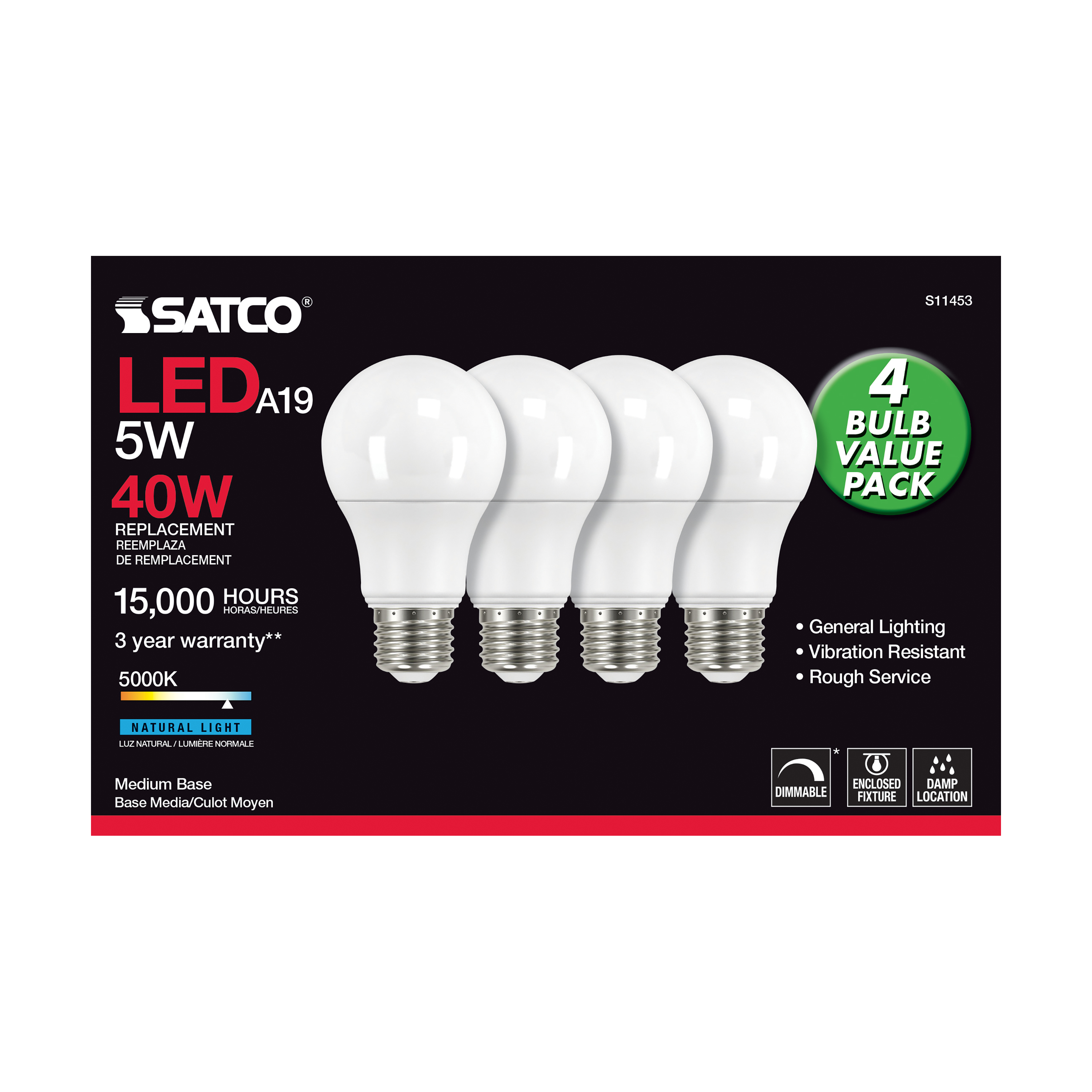 5A19/LED/850/120V/D/4PK - S11453