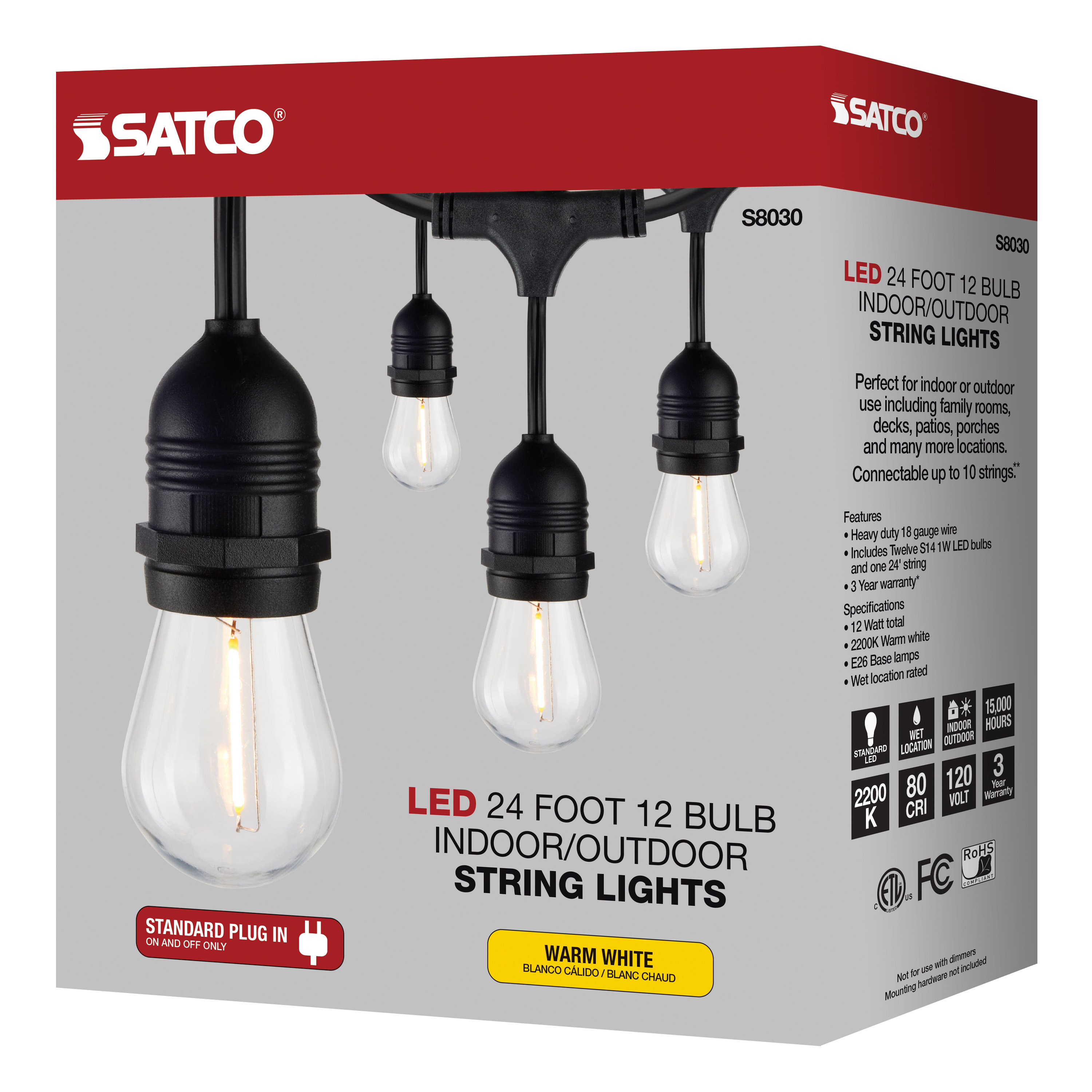24FT/LED/SL/S14/822K/120V - S8030