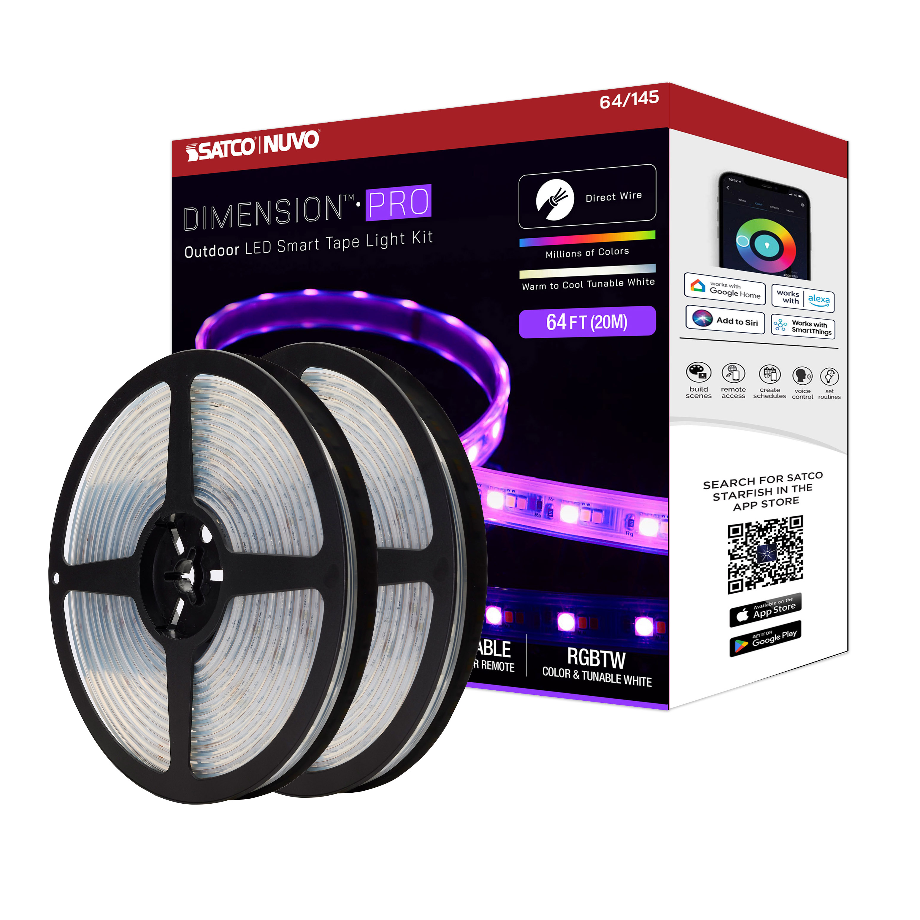 TAPE/RGBTW-HO/IP65/JBOX/SF/64' - 64-145