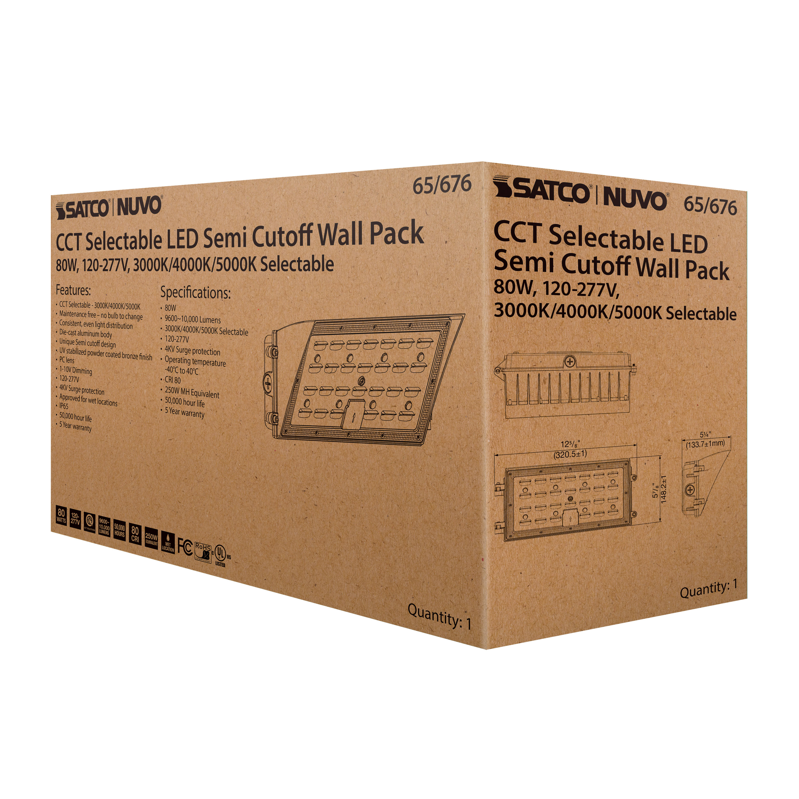 80W SEMI CUTOFF WALL PACK - 65-676