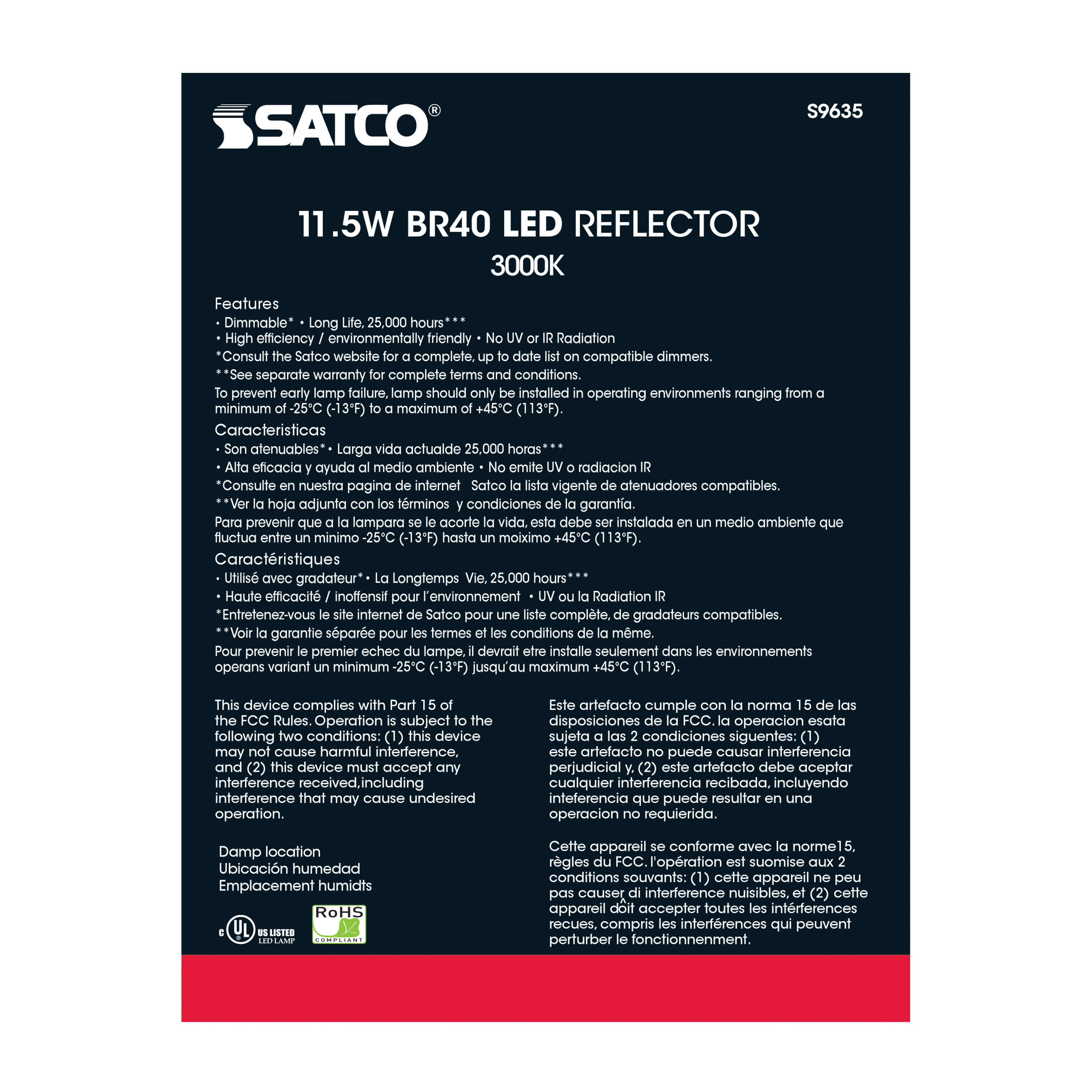 11.5BR40/LED/3000K/940L/120V - S9635