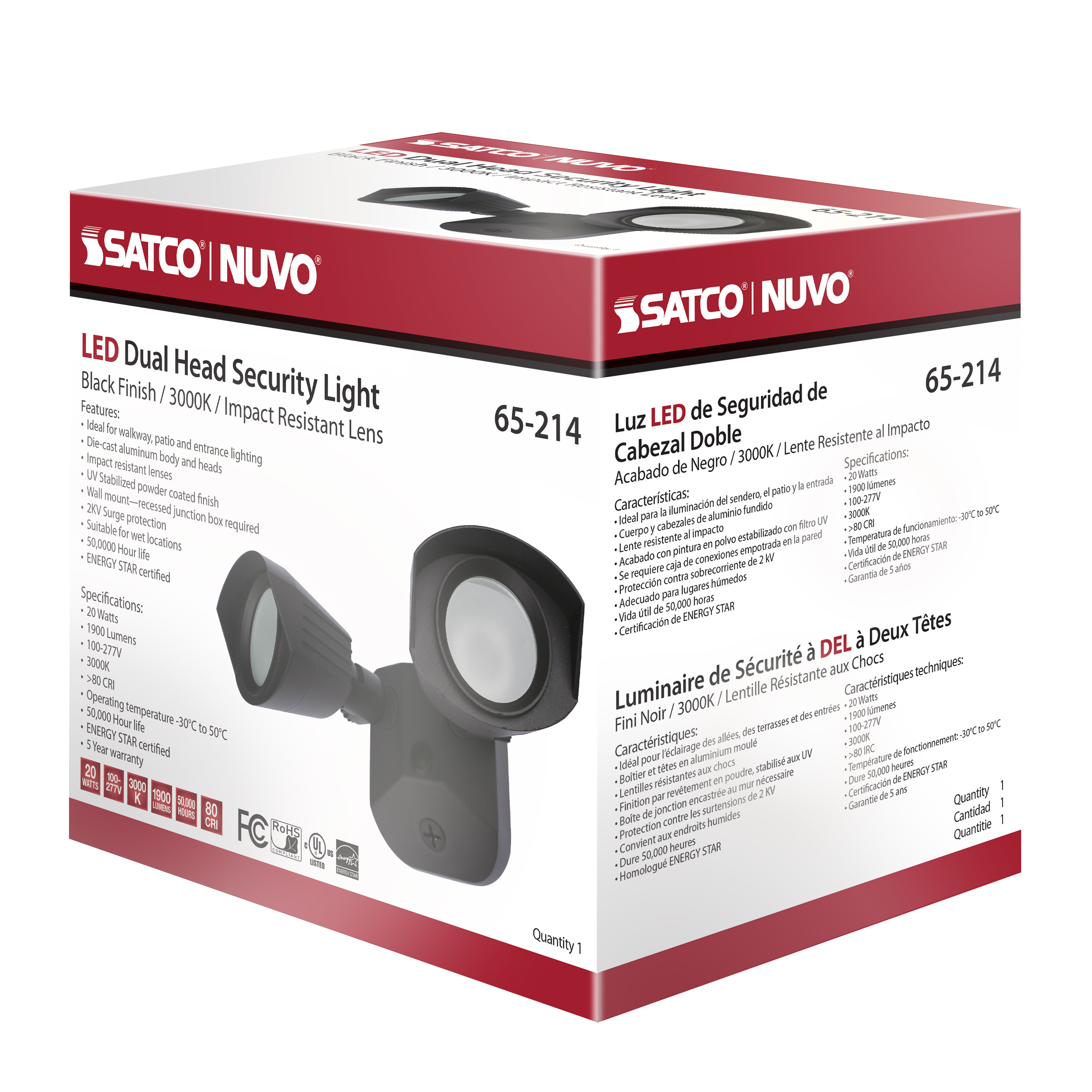 LED DUAL HEAD SECURITY LIGHT - 65-214