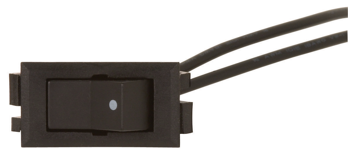 BLK ROCKER SWITCH W/ WHITE DOT - 80-1141