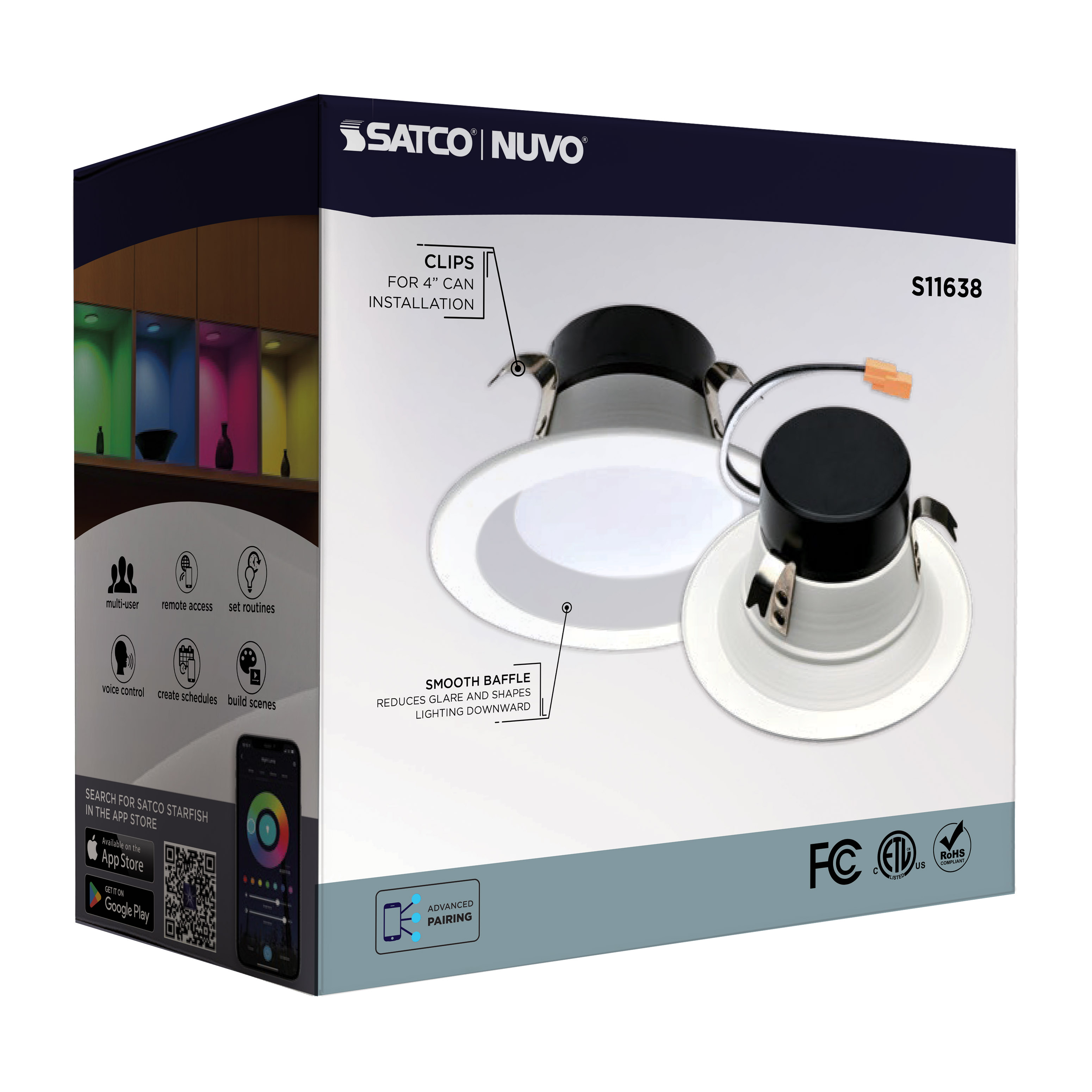 S11638 8WLED/RDL/4/RGBTW/RND/WH