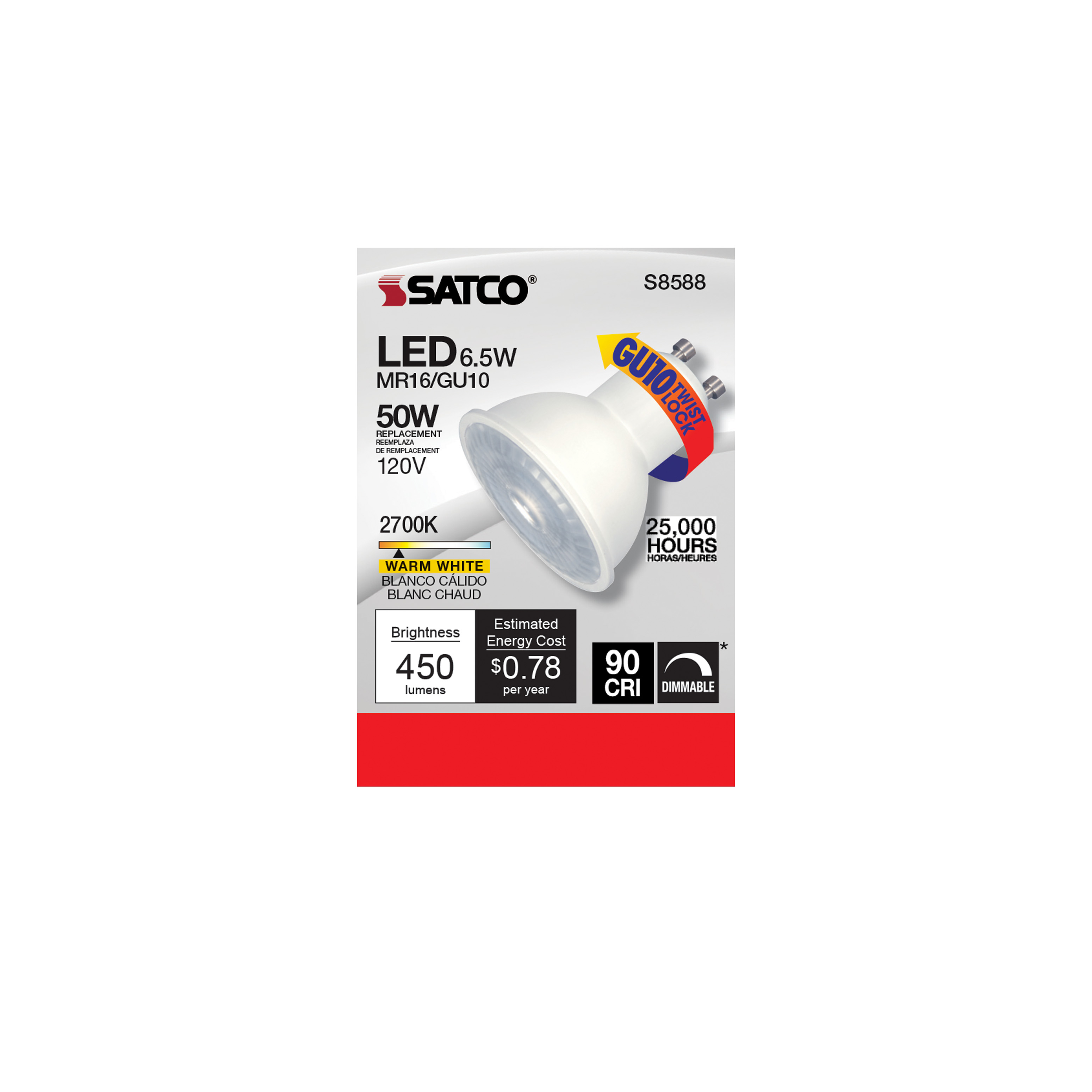 6.5MR16/LED/40'/927/GU10 - S8588