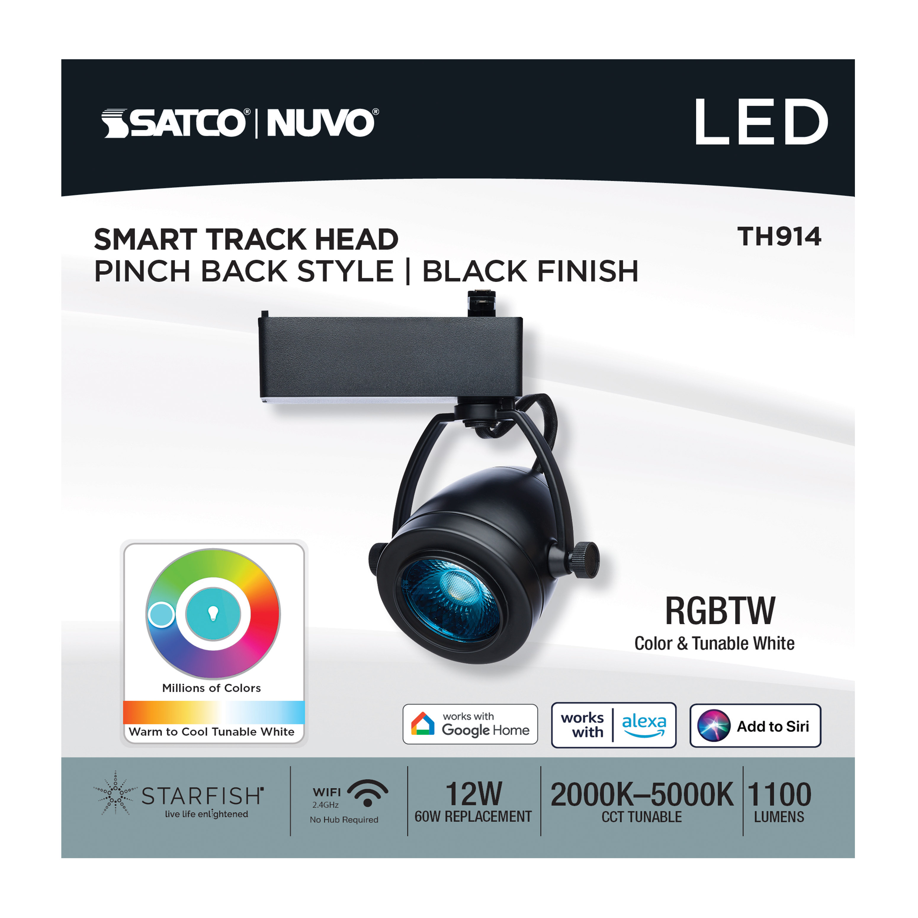 12W LED TRACK HEAD PINCH BACK - TH914