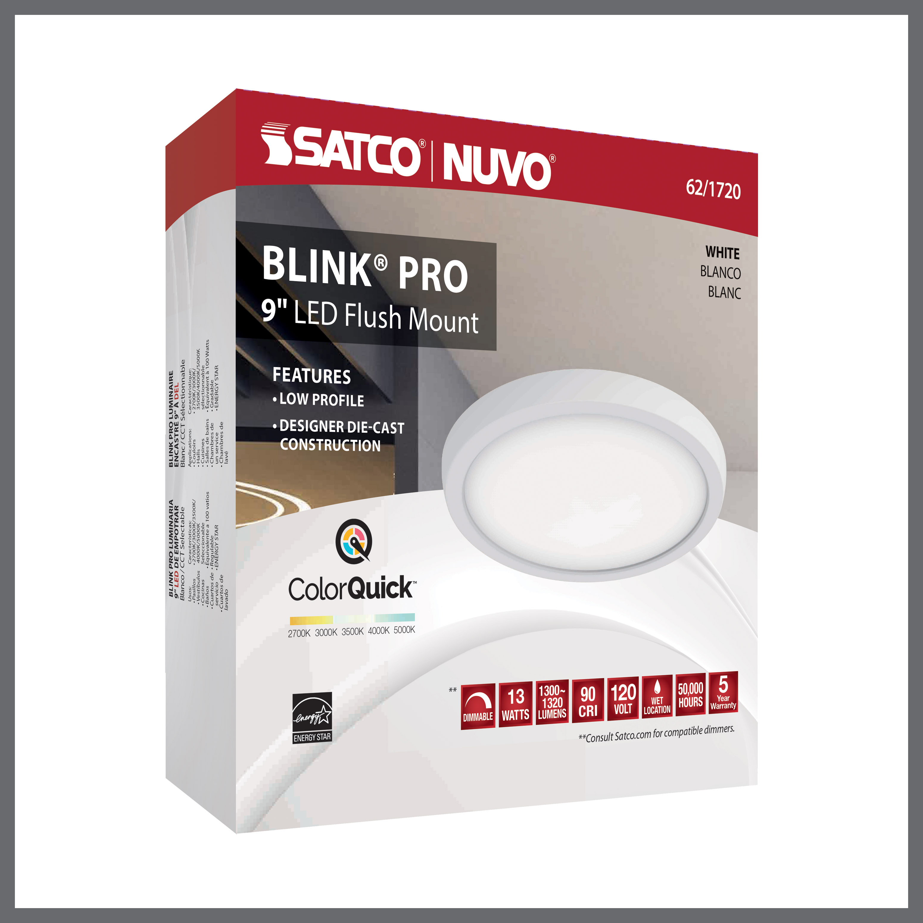 BLINK 13W LED 9" RND WHITE - 62-1720
