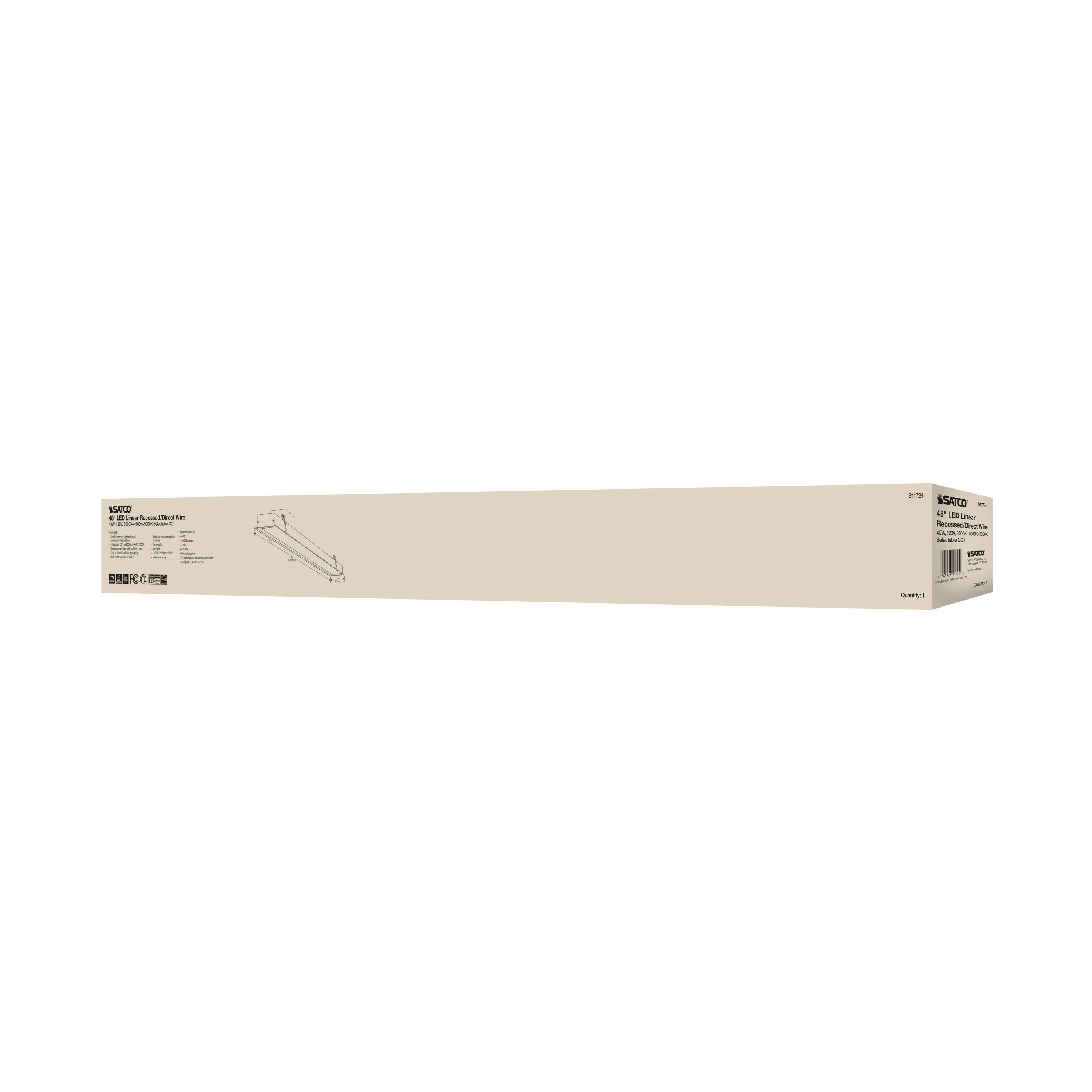 40WLED/DW/LINEAR/48"/ADJ-CCT - S11724