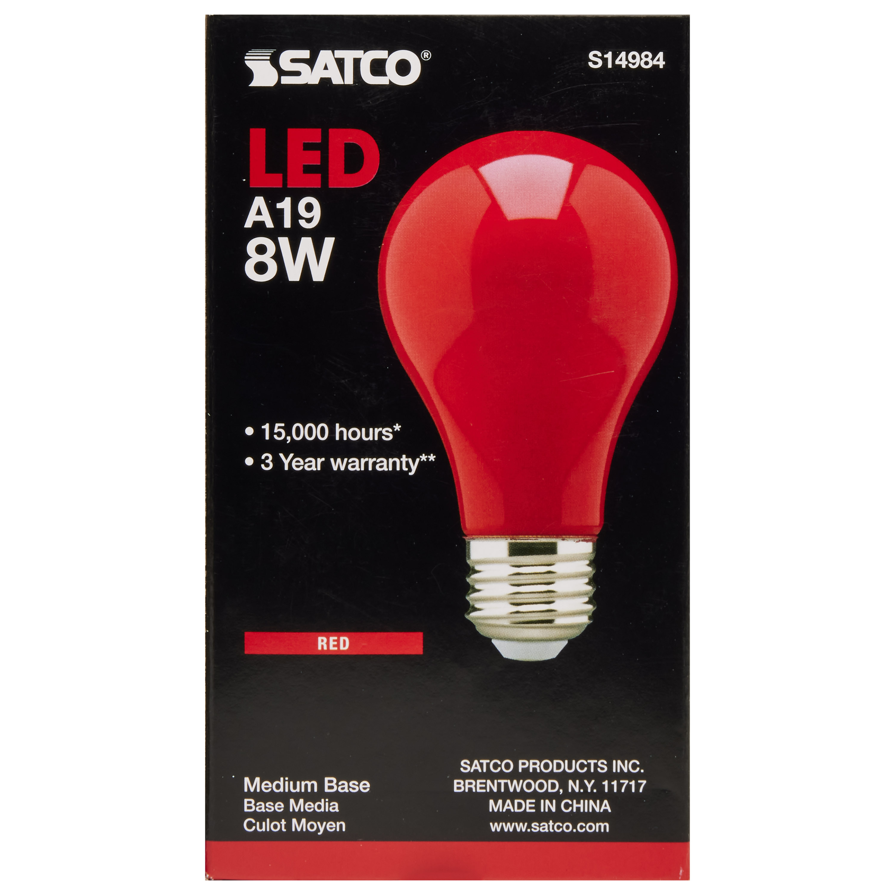 8A19/RED/LED/E26/120V - S14984