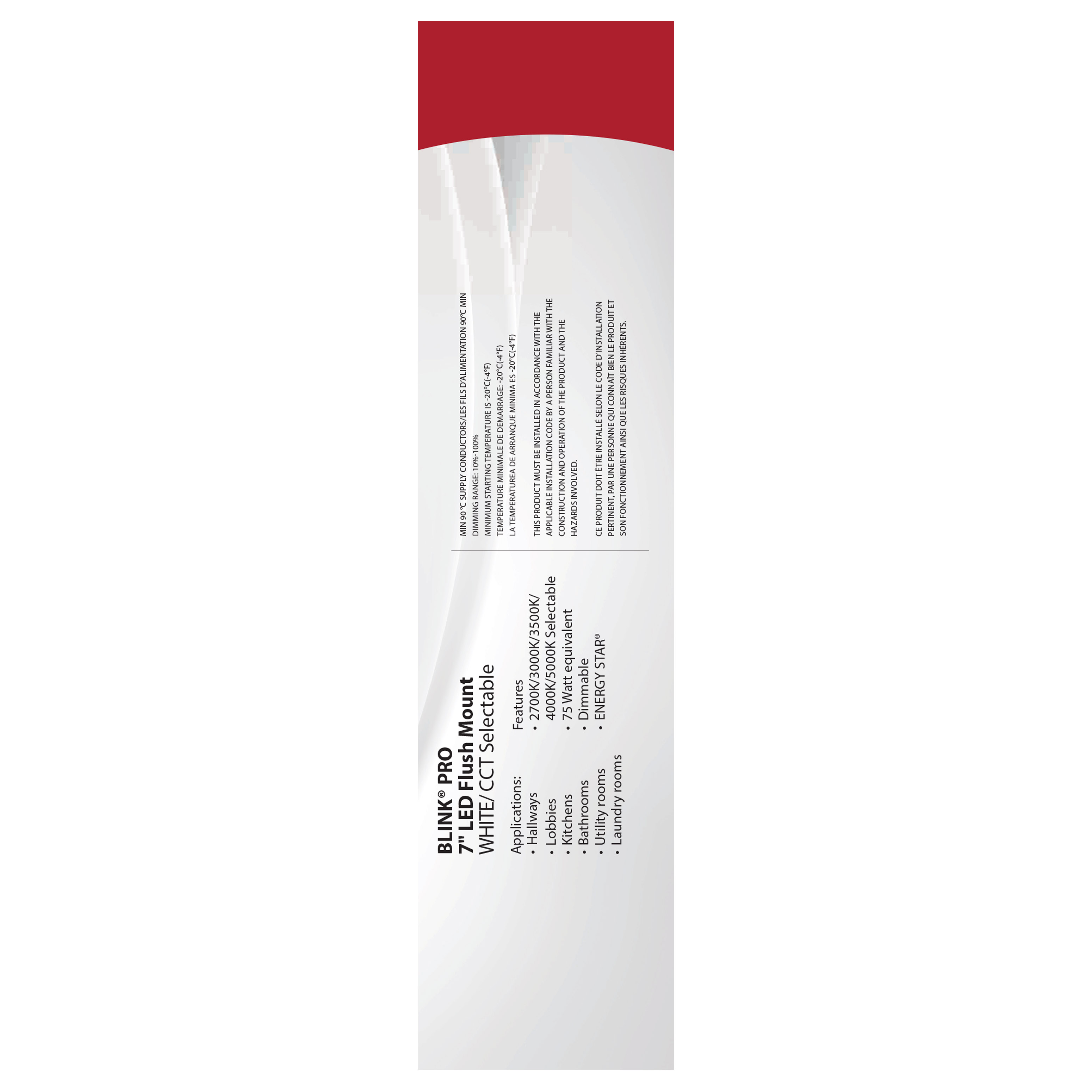 BLINK 11W LED 7" SQ WHITE - 62-1714