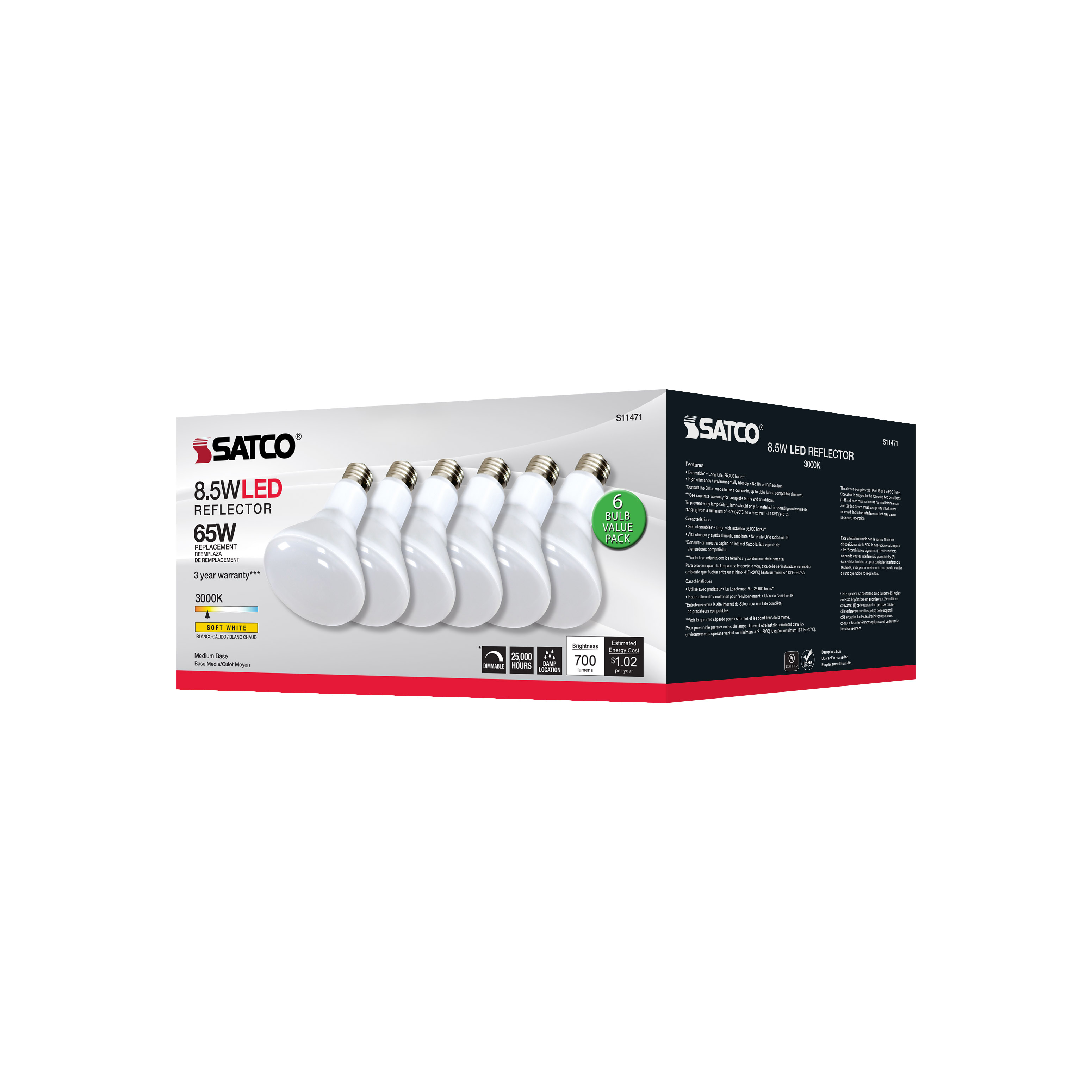 8.5BR30/LED/830/120V/6PK - S11471
