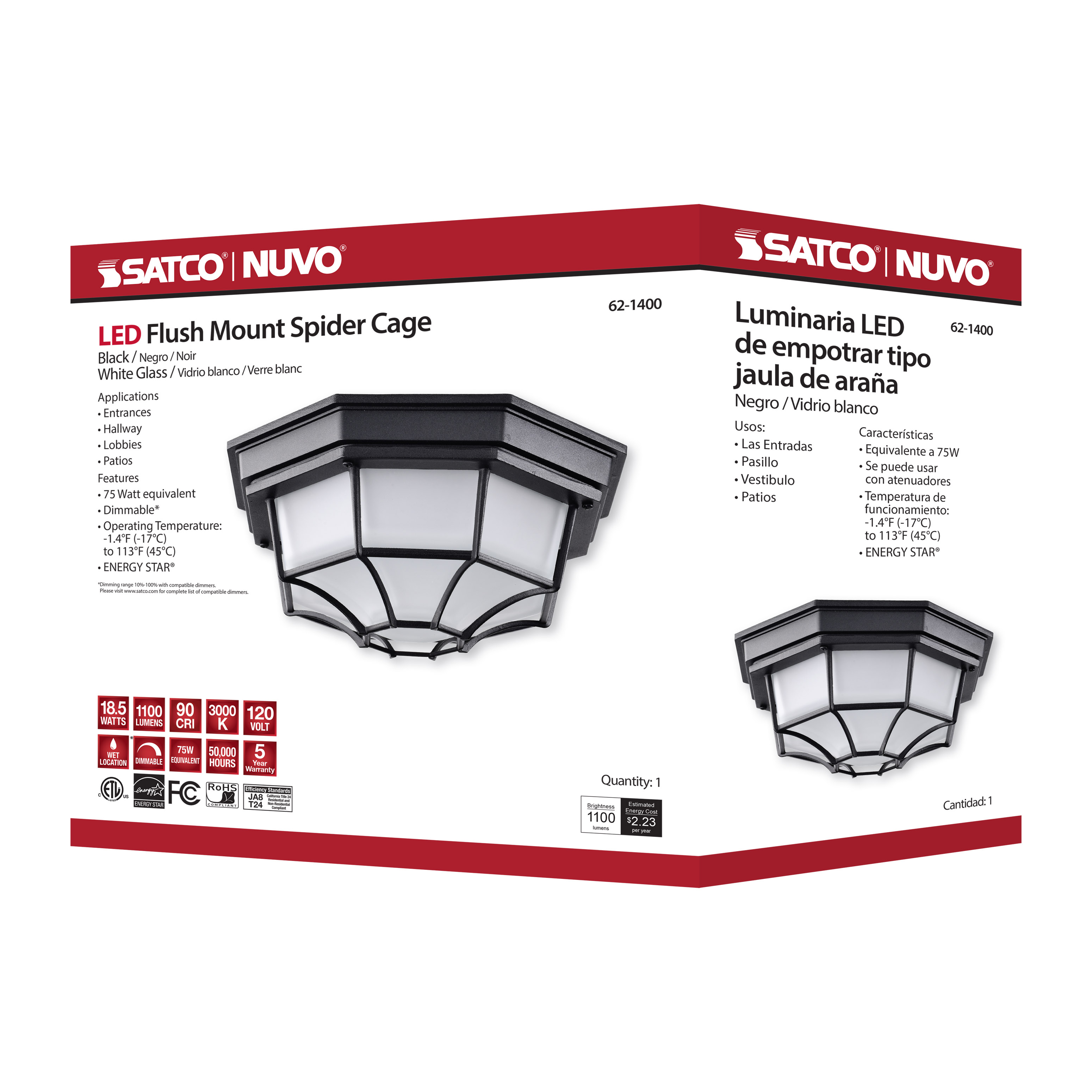 LED SPIDER CAGE - 62-1400