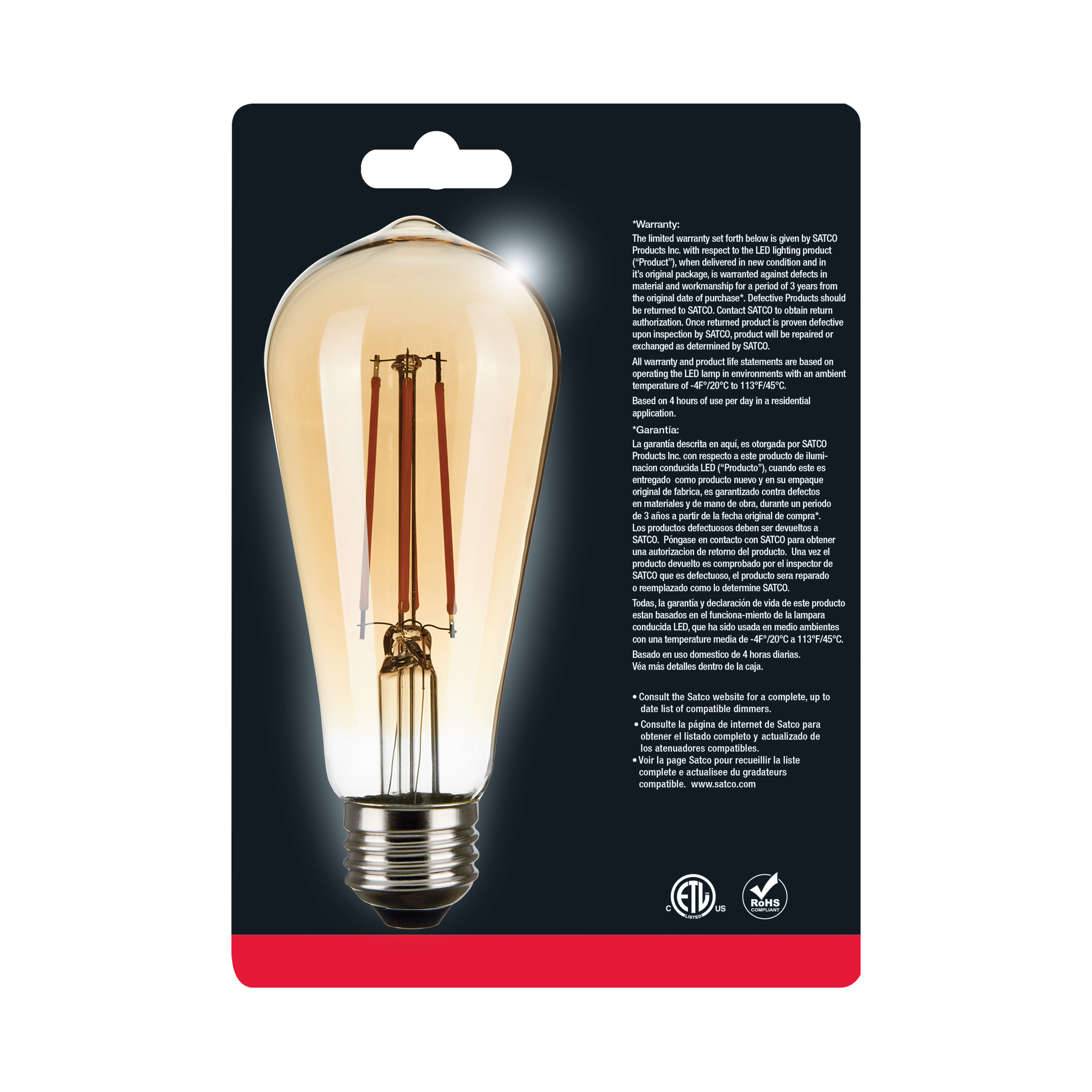 4.5ST19/AMB/LED/E26/20K/120V - S8612