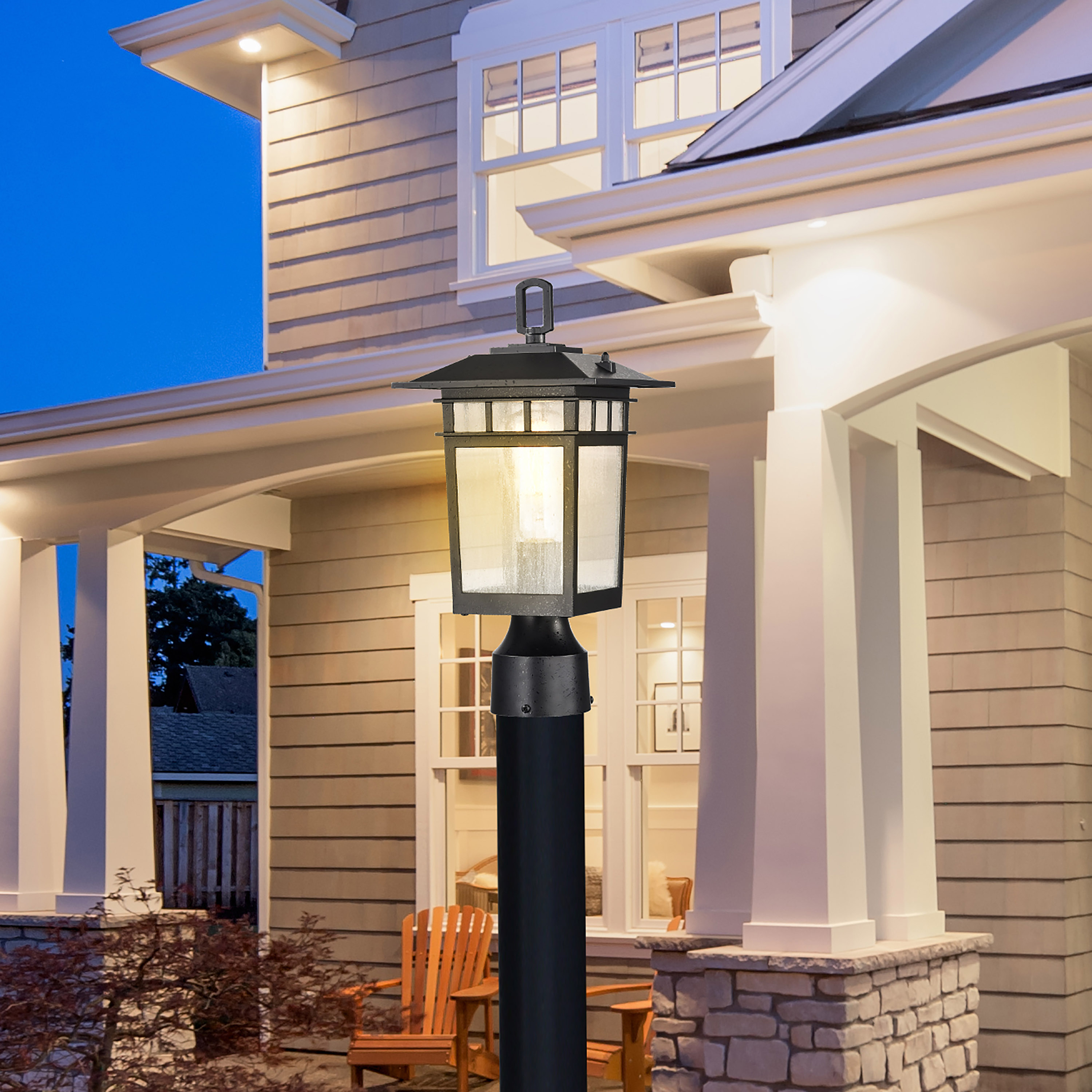 COVE NECK 1LT OUTDOOR LG POST - 60-5953