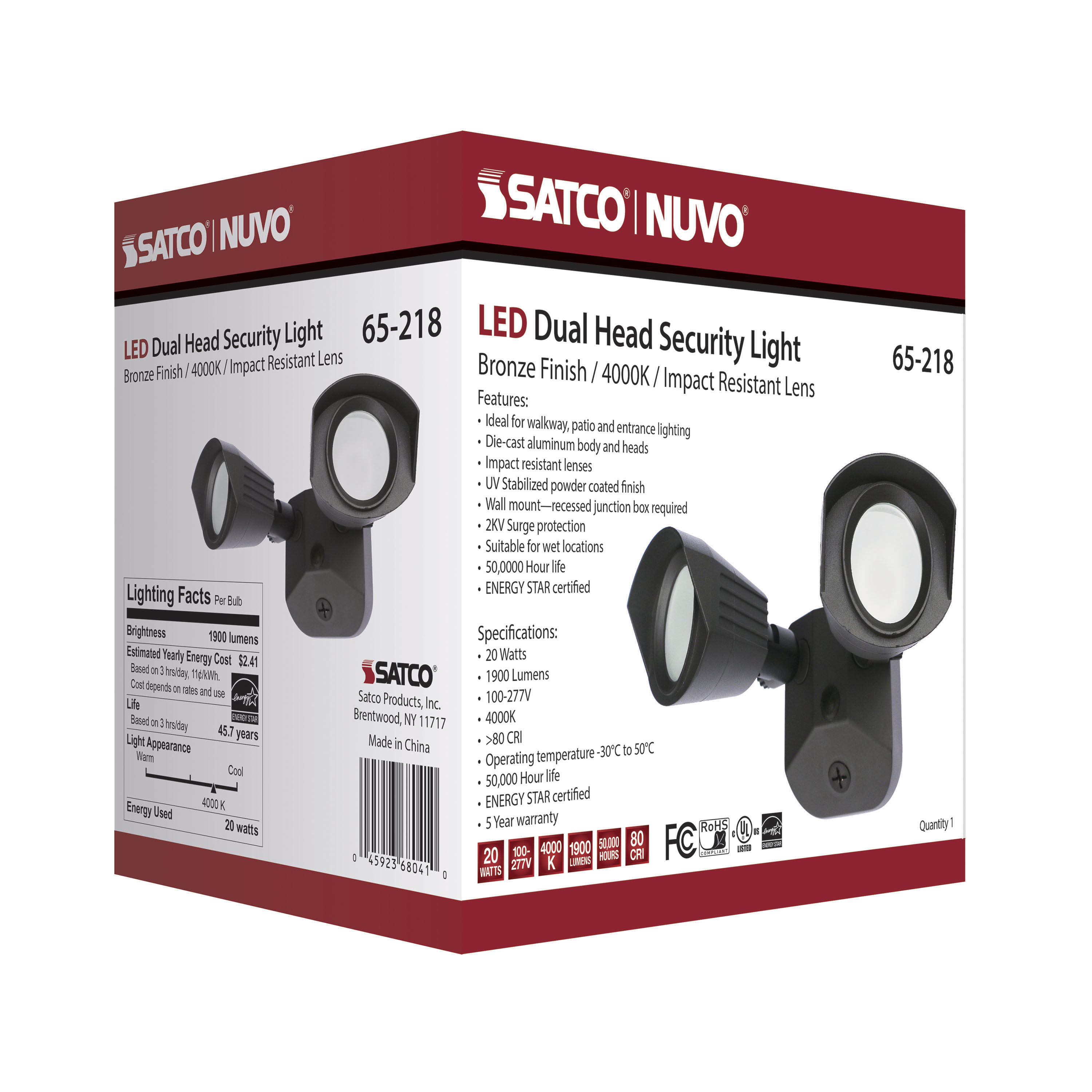LED DUAL HEAD SECURITY LIGHT - 65-218