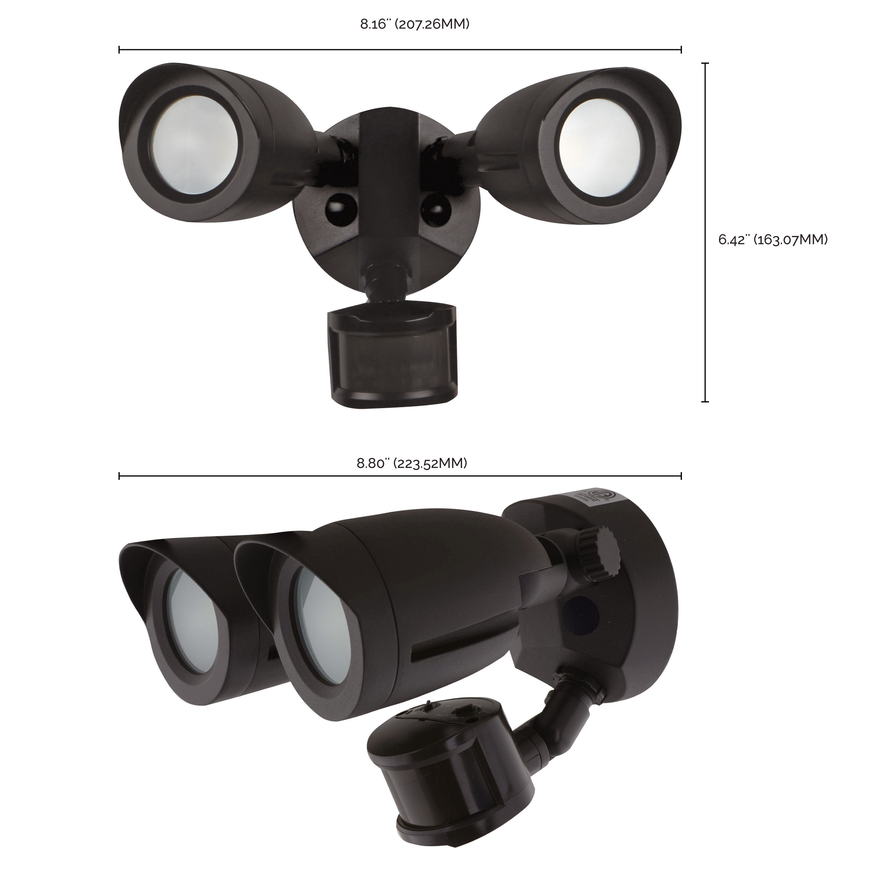 LED 2 BULLET HEAD SECURITY LGT - 65-719